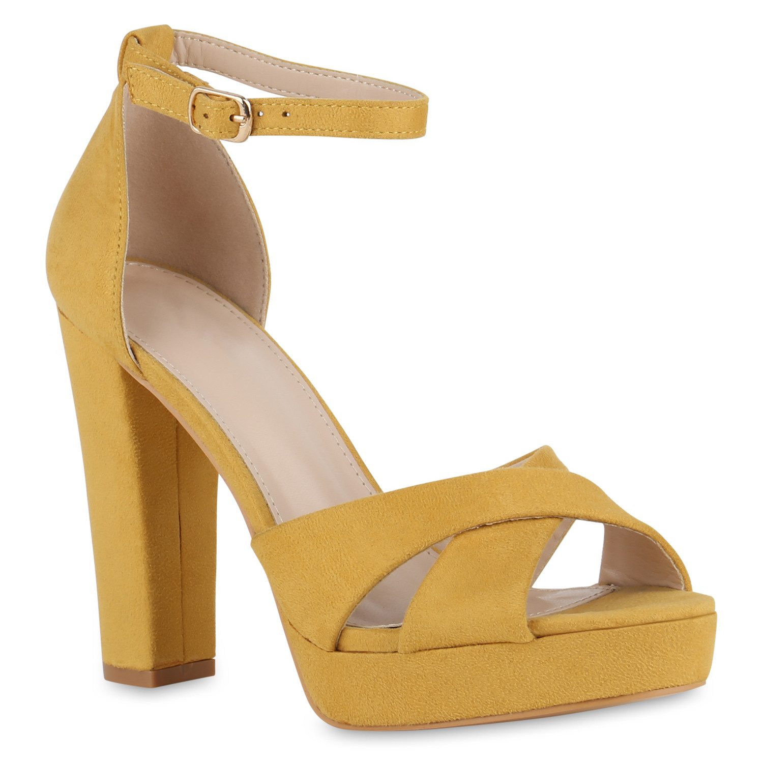 VAN HILL 841365 High-Heel-Sandalette Damen Высокие каблуки Sandalette Veloursleder-Optik Party Absatz-