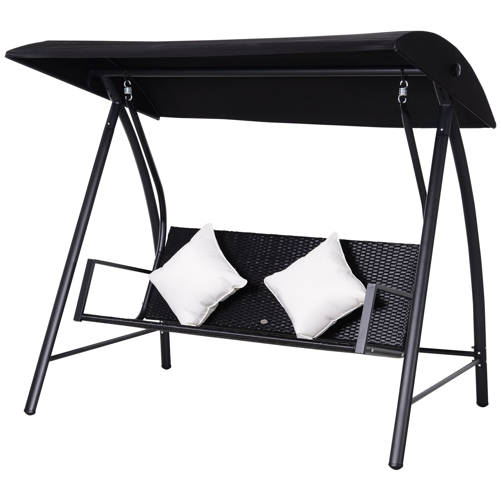 Outsunny Hollywoodschaukel Polyrattan mit Kissen belastbar günstig online kaufen
