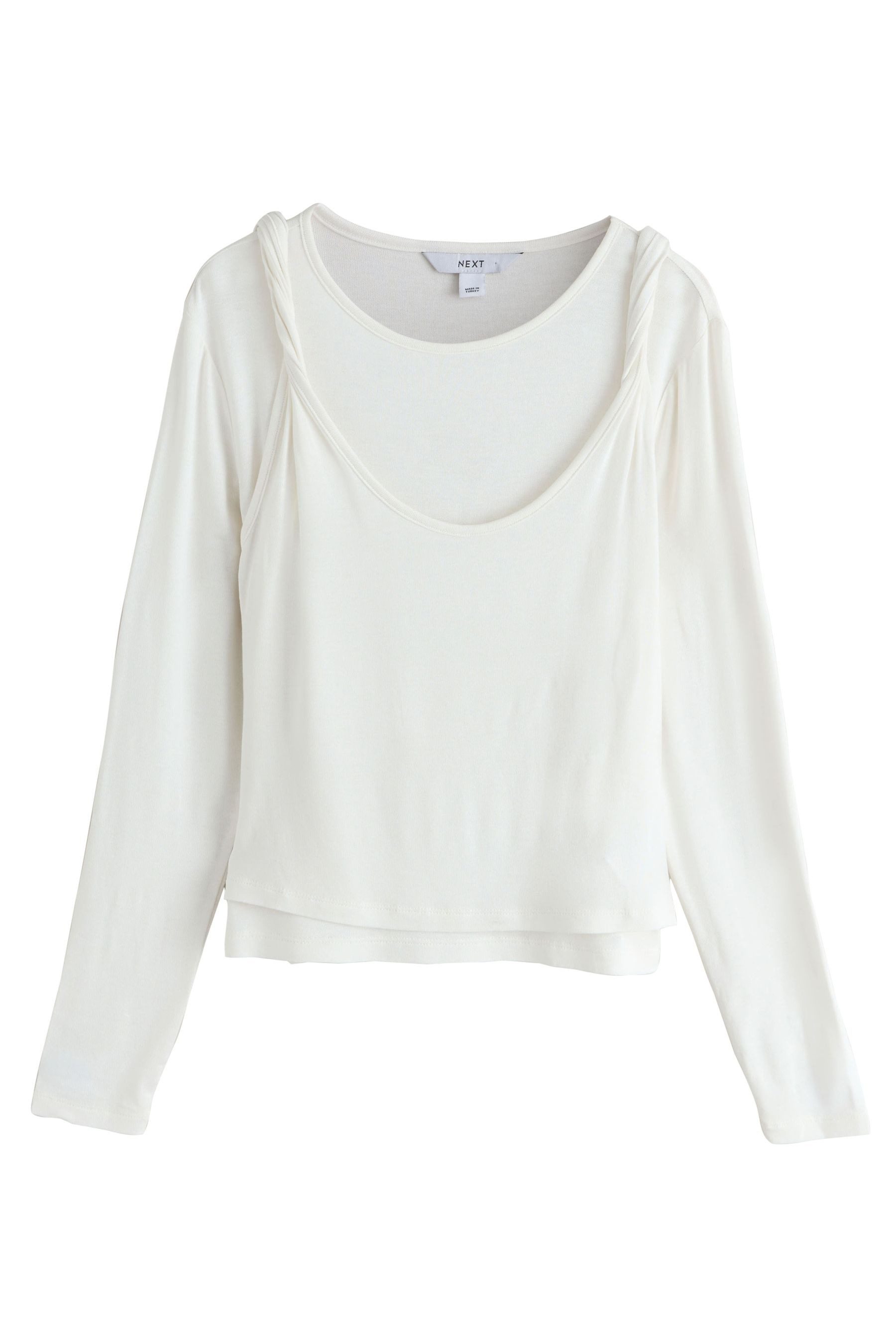 Blusenshirt Langärmelige, mehrlagige Strick-Camisole