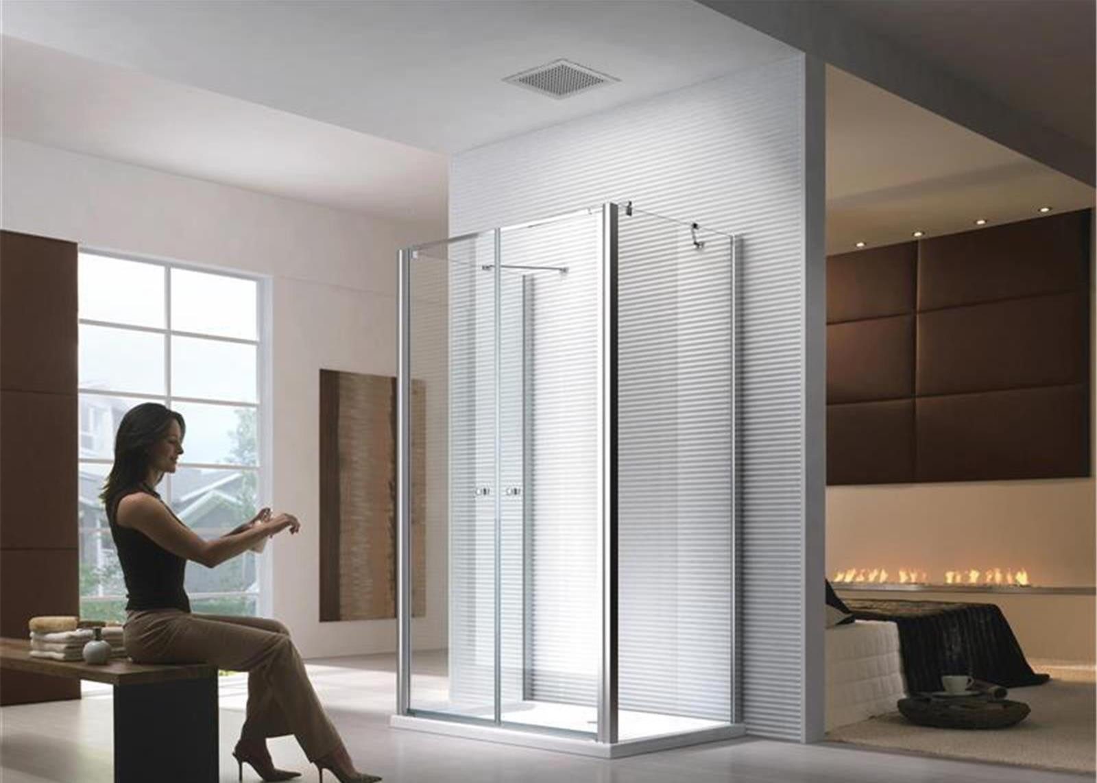 Glaszentrum Hagen Eckdusche Glaszentrum Hagen 75x80x195 cm Saturn U-Duschkabine, BxT: 75x75 cm, ESG Glas