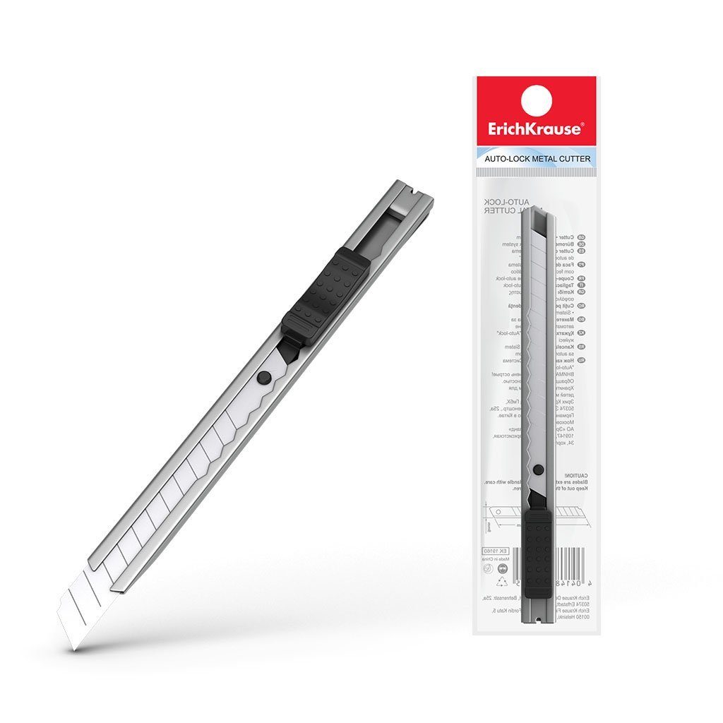 Erich Krause Cuttermesser, Cuttermesser 9mm Metallgehäuse Klingenrückhaltes günstig online kaufen