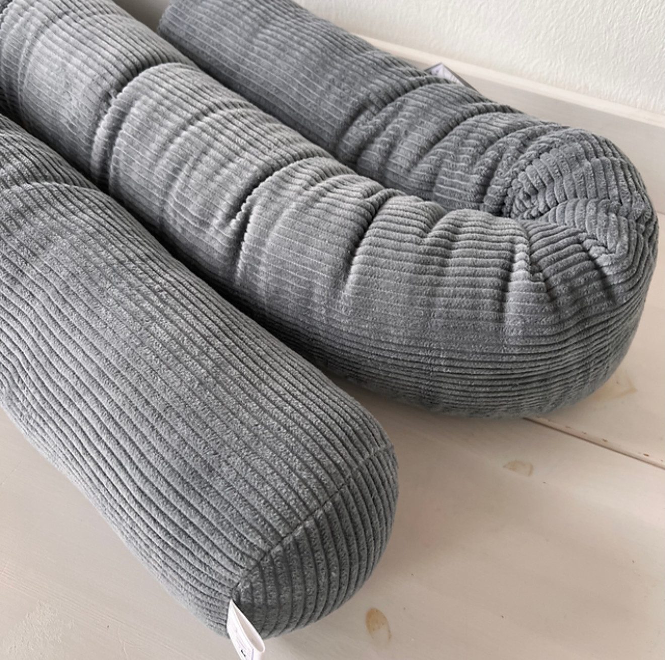 Nestchenschlange Bettschlange, Wickeltischumrandung cord grau