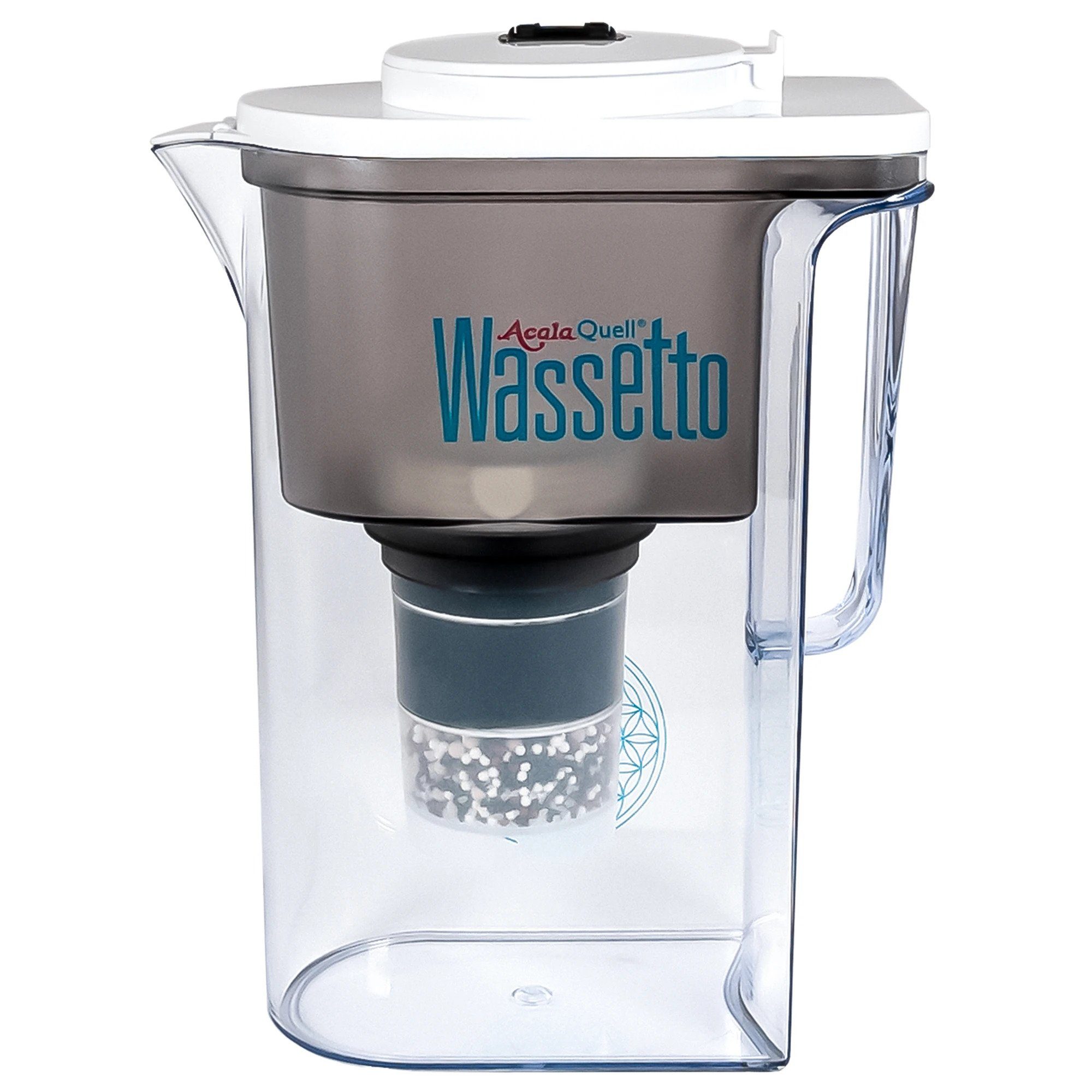 AcalaQuell Wasserfilter Kannenfilter Wassetto, inkl. 1x Mikroschwamm und 1x Filterkartusche