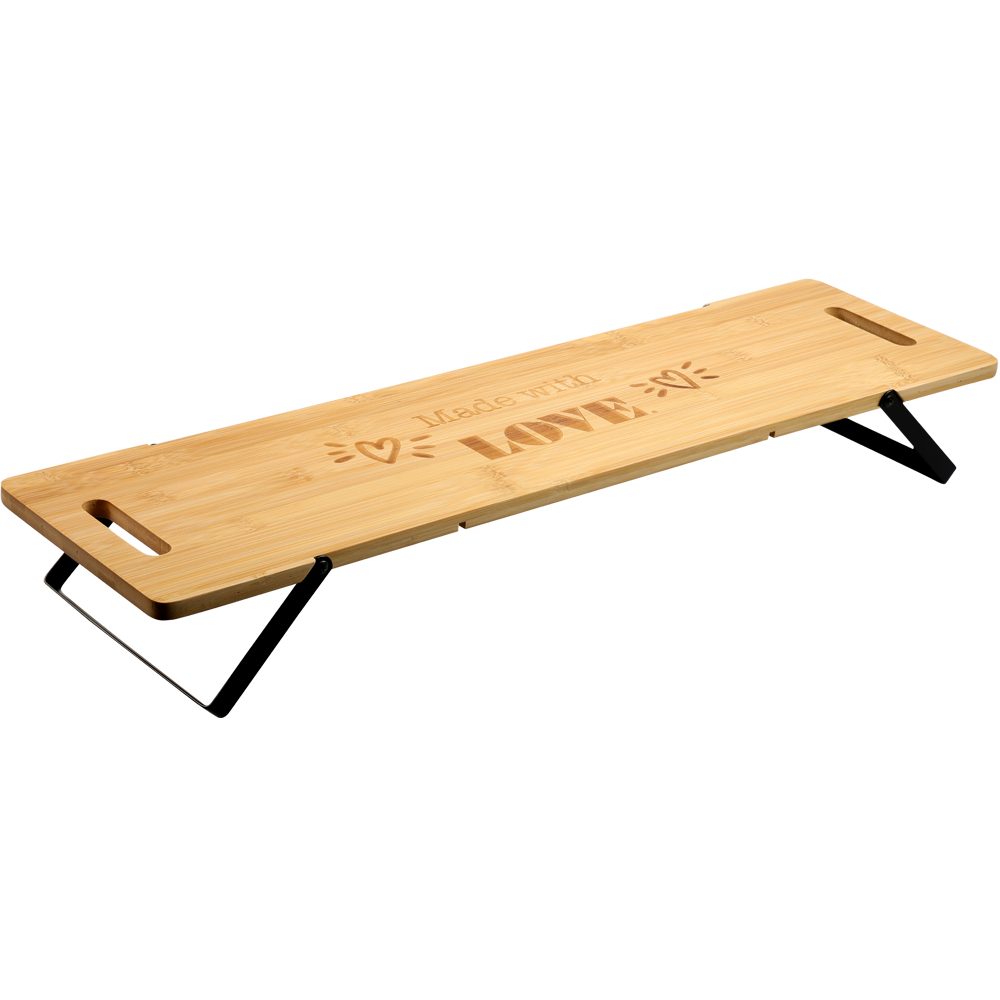 KESPER® Servierbrett Brett mit Ständer, Bambus, FSC, Bambus, (1-St), klappbar