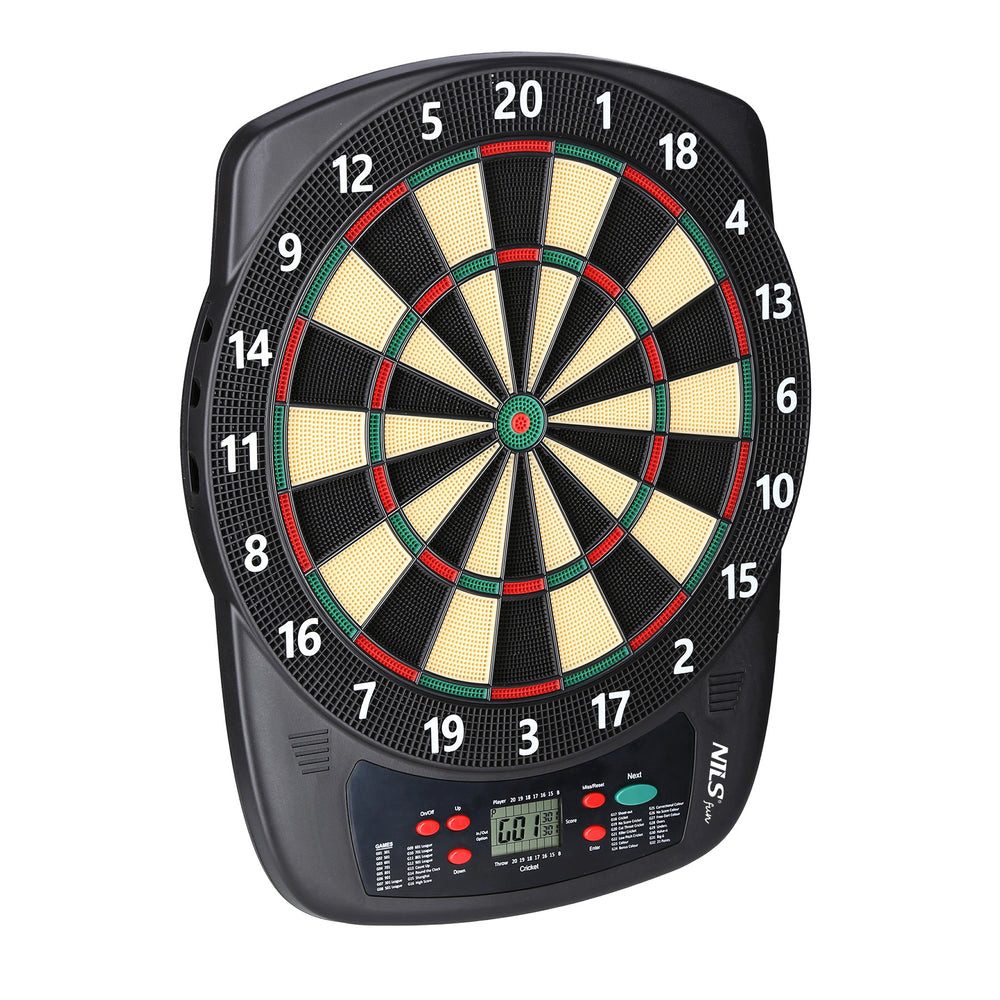 NILS FUN Dartscheibe Elektronische Dartscheibe, (Spar-Set, 1-tlg., lange Lebensdauer), mit 32 Spielmodi für abwechslungsreiche Wettbewerbe