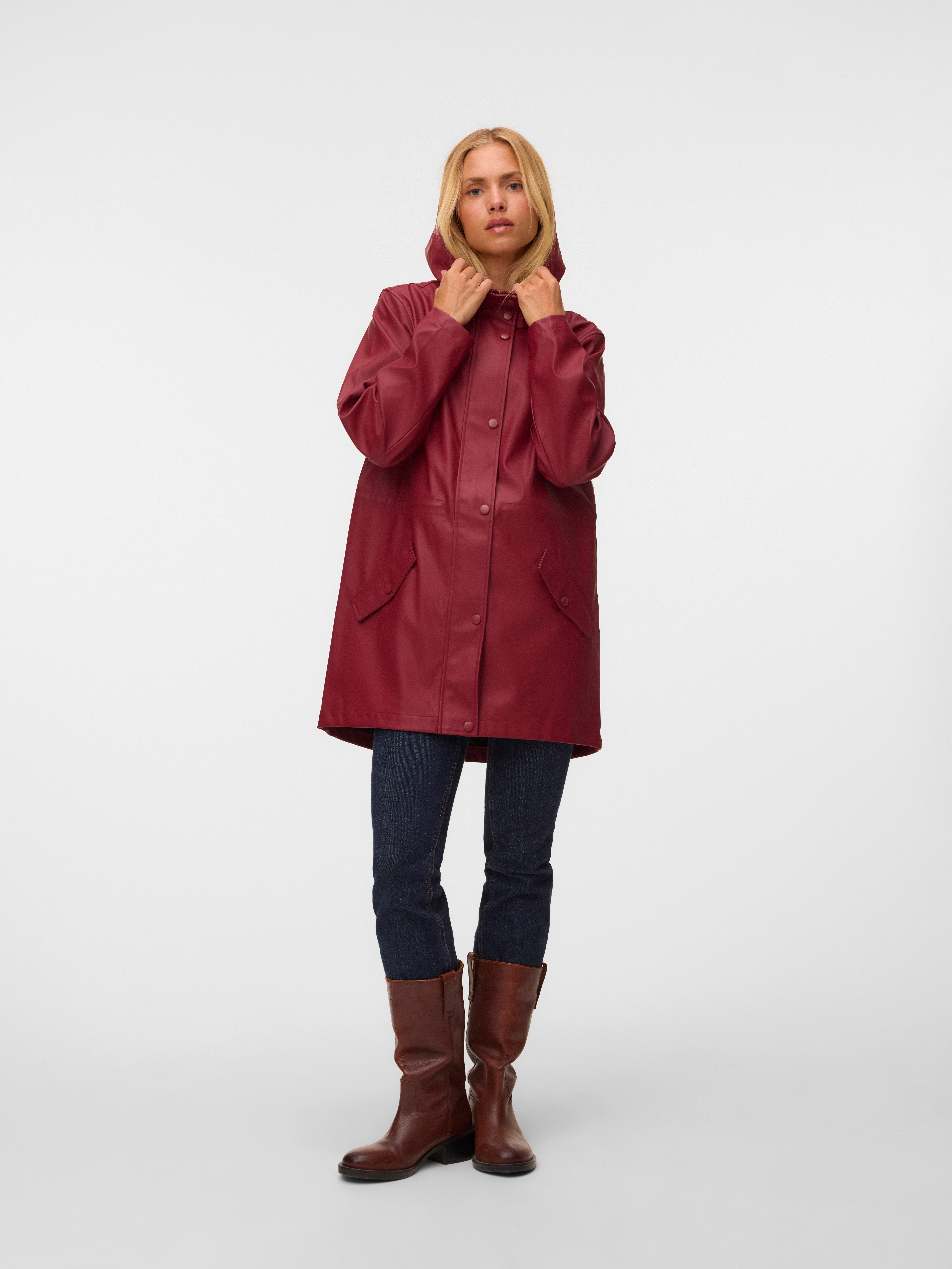 Vero Moda Regenjacke VMMALOU COATED JACKET wasserabweisende Beschichtung