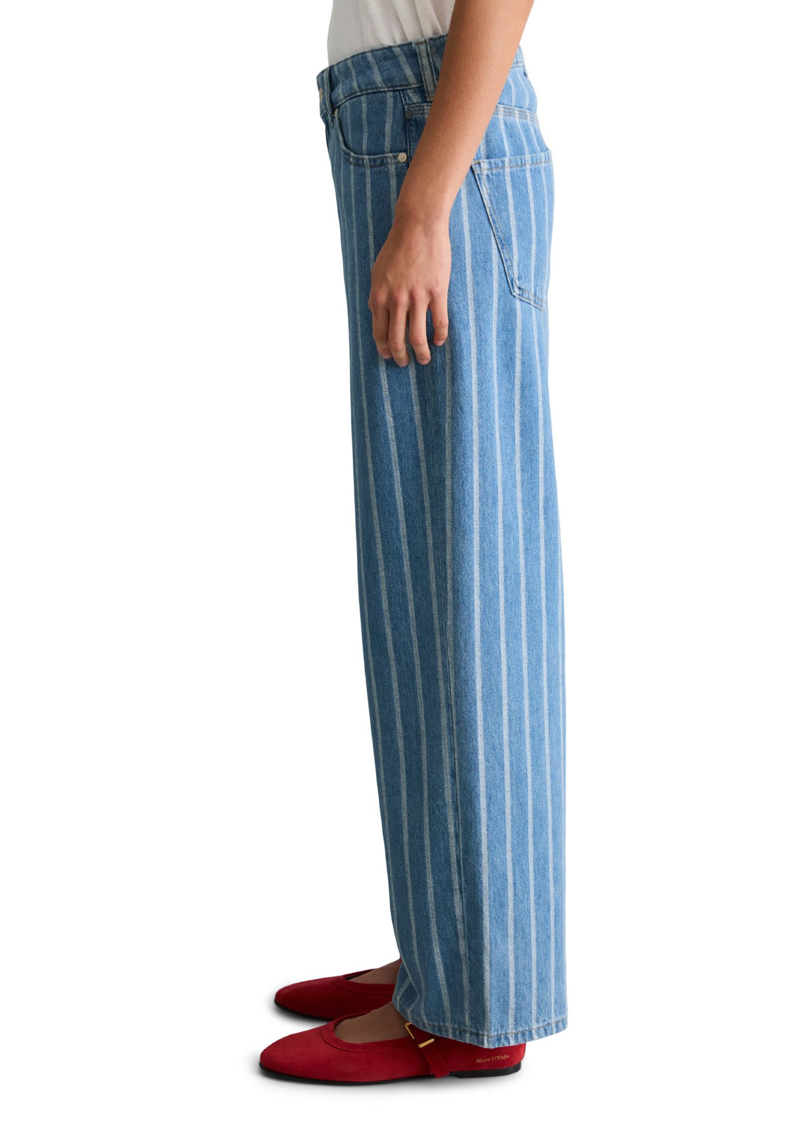 Marc O'Polo DENIM Weite Jeans aus leichter Bio-Baumwoll-Qualität