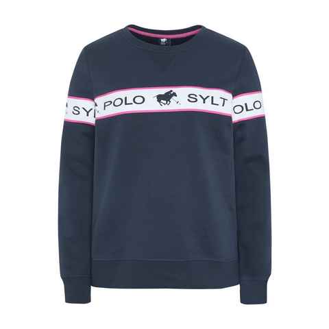 Polo Sylt Sweatshirt mit eingearbeitetem Logo-Kontraststreifen