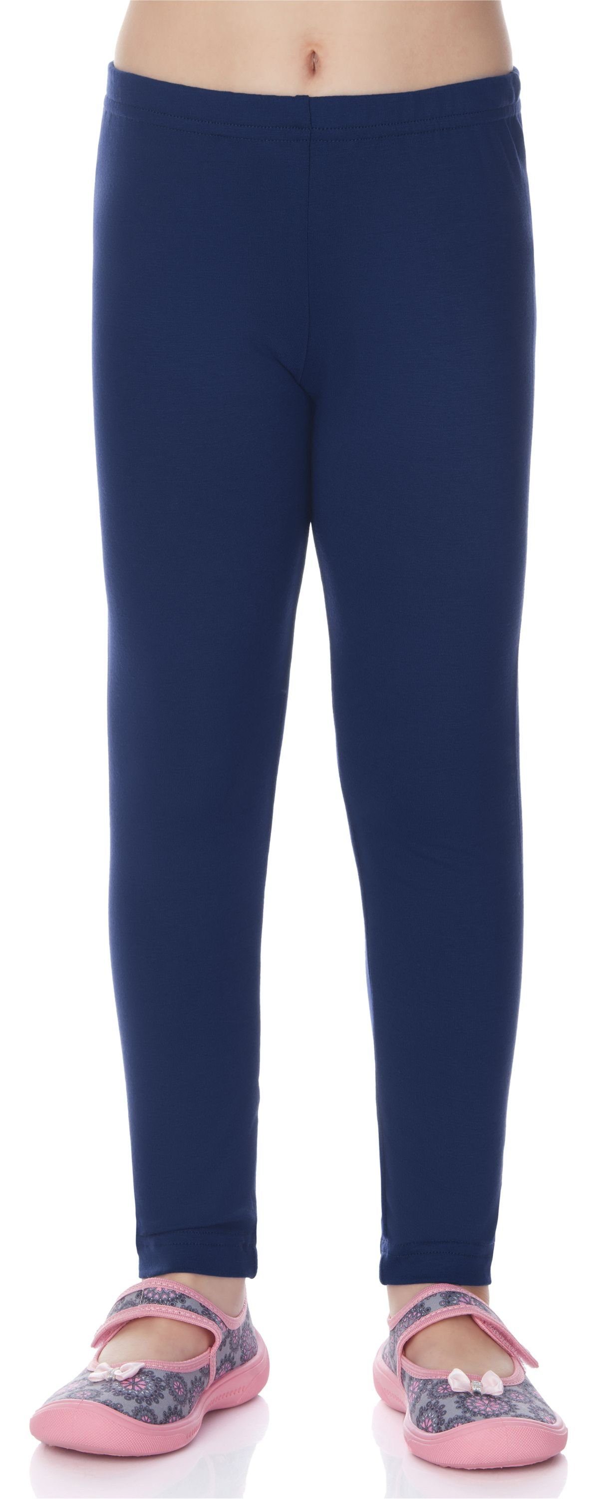 Lange Viskose MS10-130 Marineblau (1-tlg) aus Merry Bund Mädchen elastischer Leggings Style Leggings