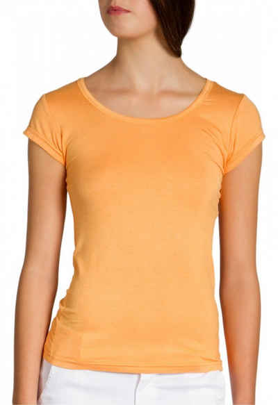 Caspar T-Shirt MUSE SRT005 klassisches Damen Basic kurzarm Shirt