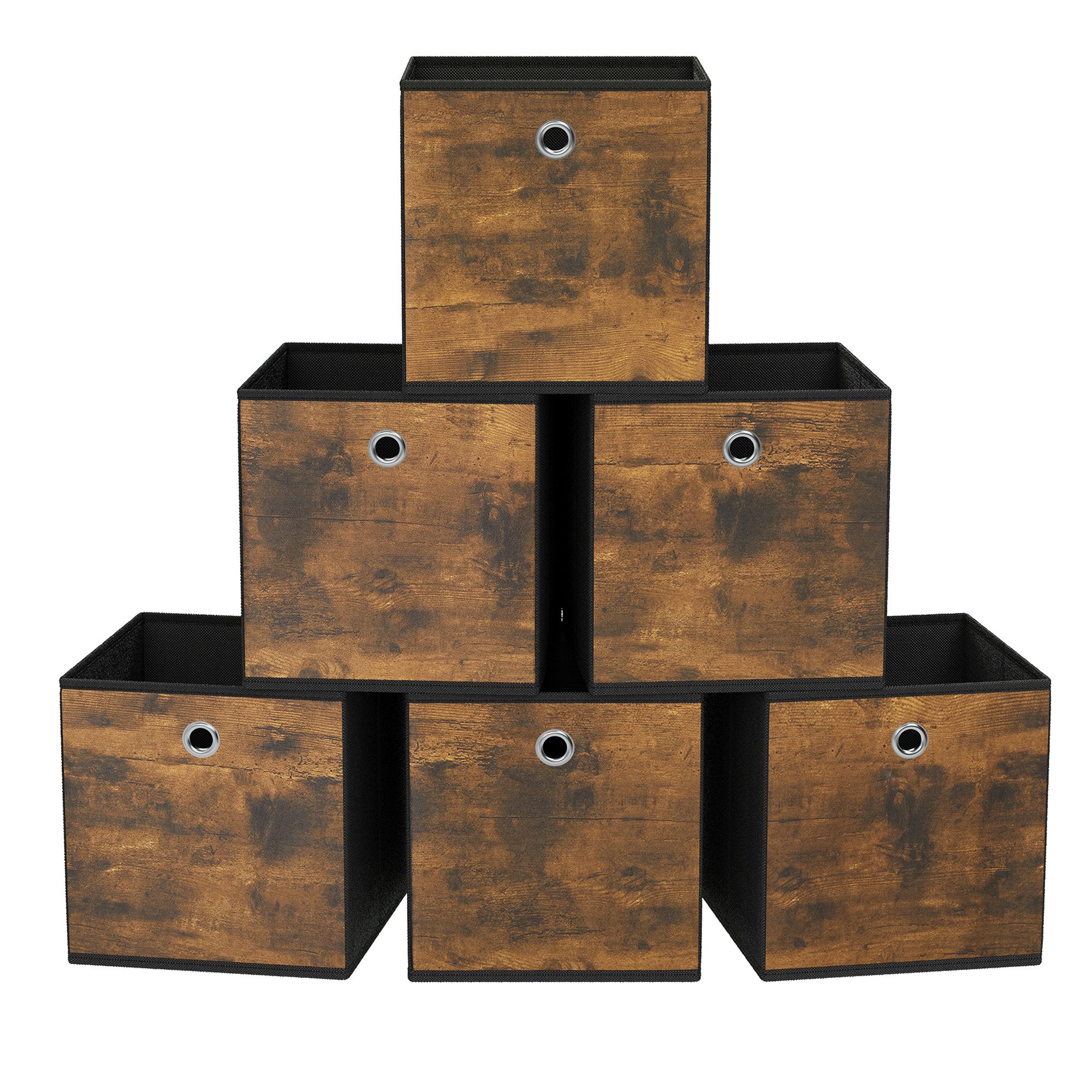 SONGMICS Aufbewahrungsbox (6 St), 6er Set, Ordnungsboxen, Faltbox, Stoffbox günstig online kaufen