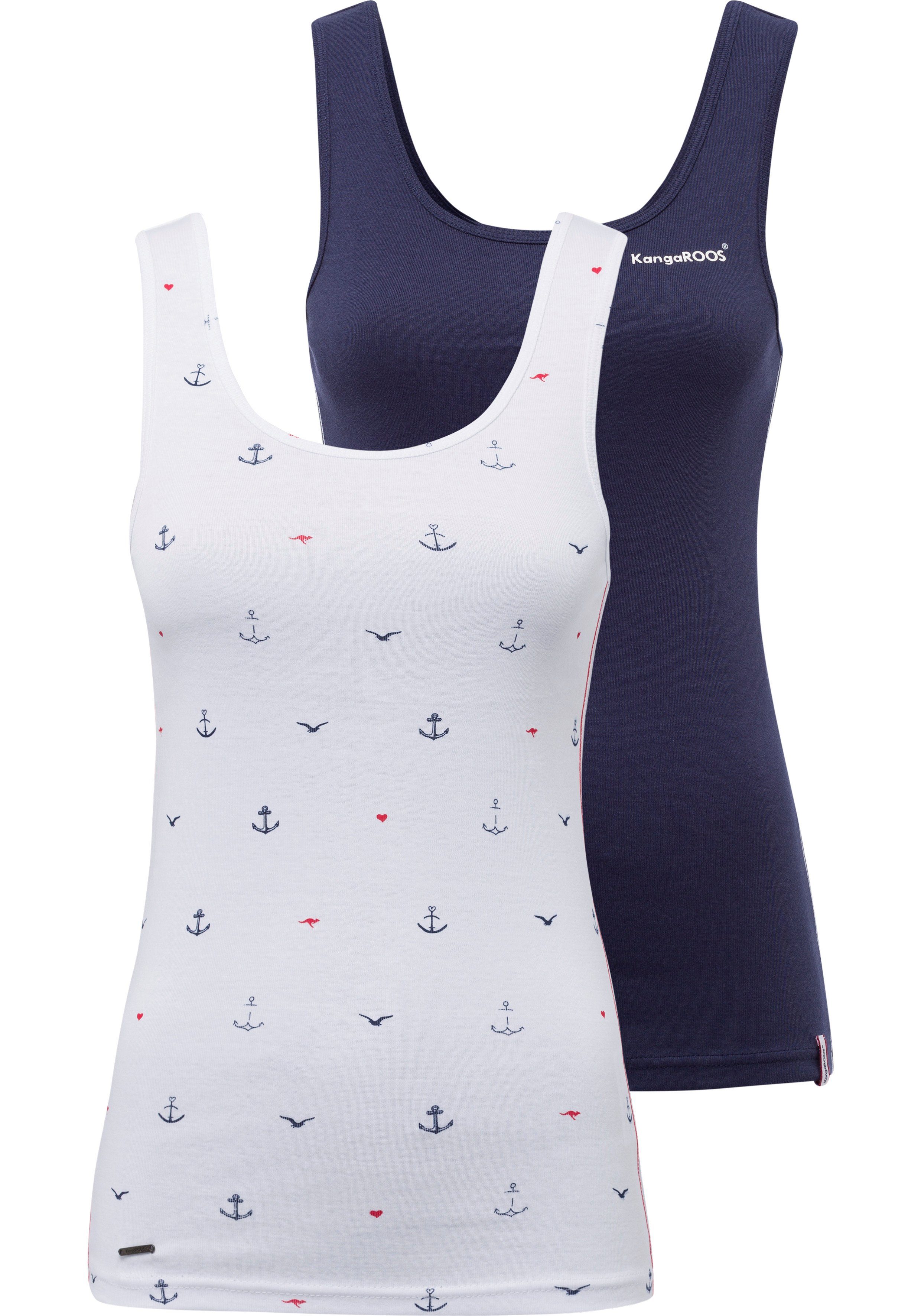 KangaROOS Ripptanktop (Packung, 2-tlg., 2-er Pack) im Doppelpack - 1x uni + günstig online kaufen