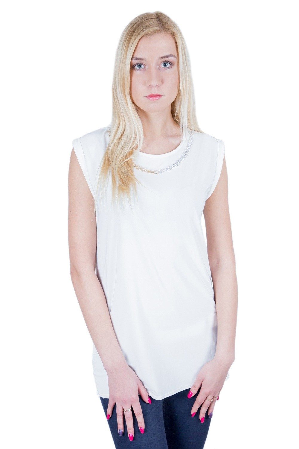 Sarcia.eu Blusentop Cremefarbige Bluse + Kette günstig online kaufen
