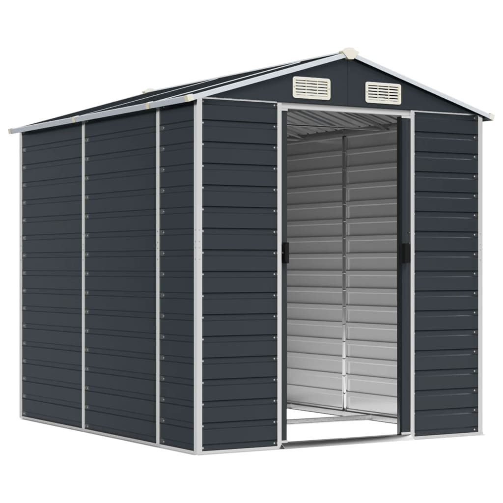 vidaXL Gartenhaus Gerätehaus Anthrazit 191x215x198 cm Verzinkter Stahl