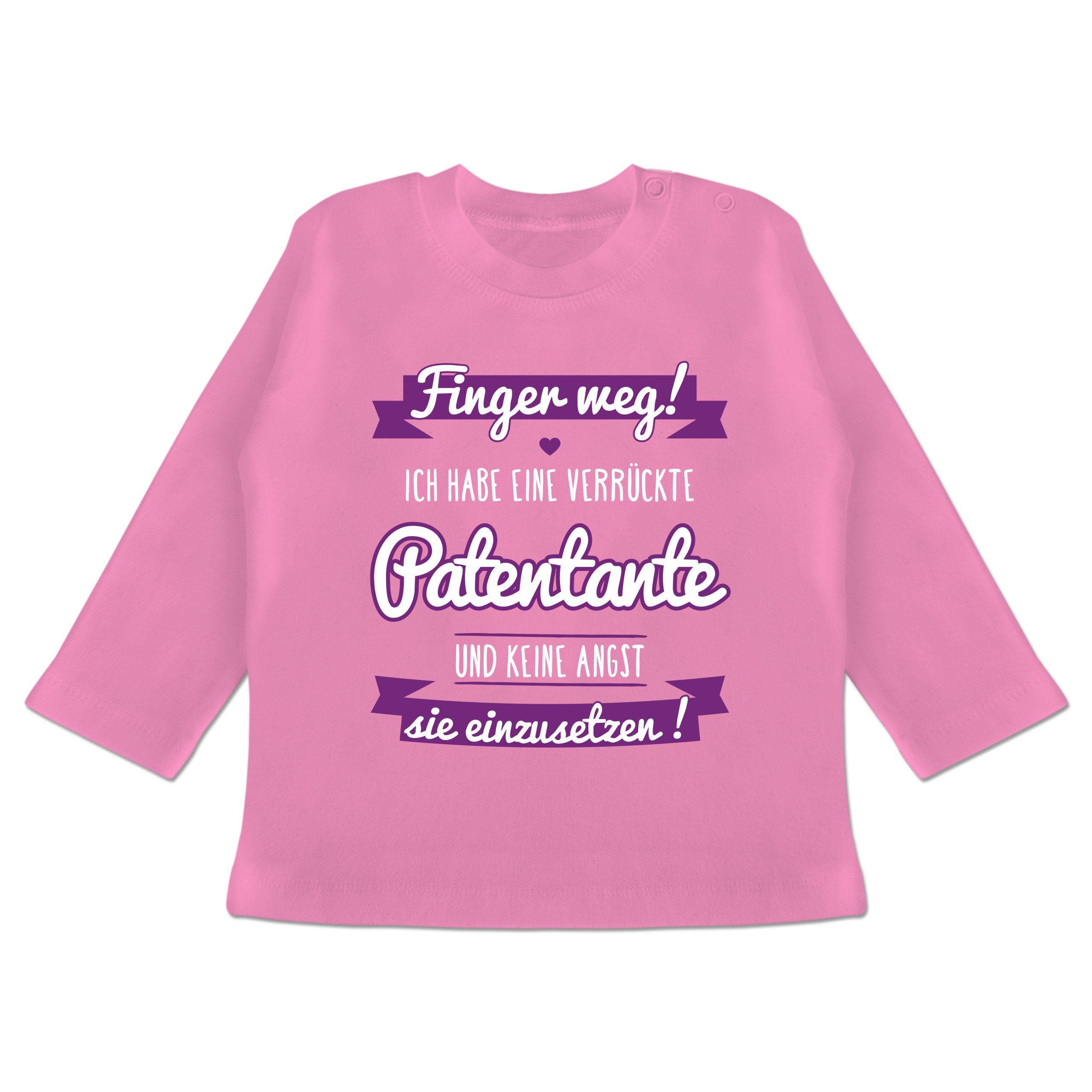 Shirtracer TShirt »Ich habe eine verrückte Patentante lila Sprüche Baby Baby TShirt