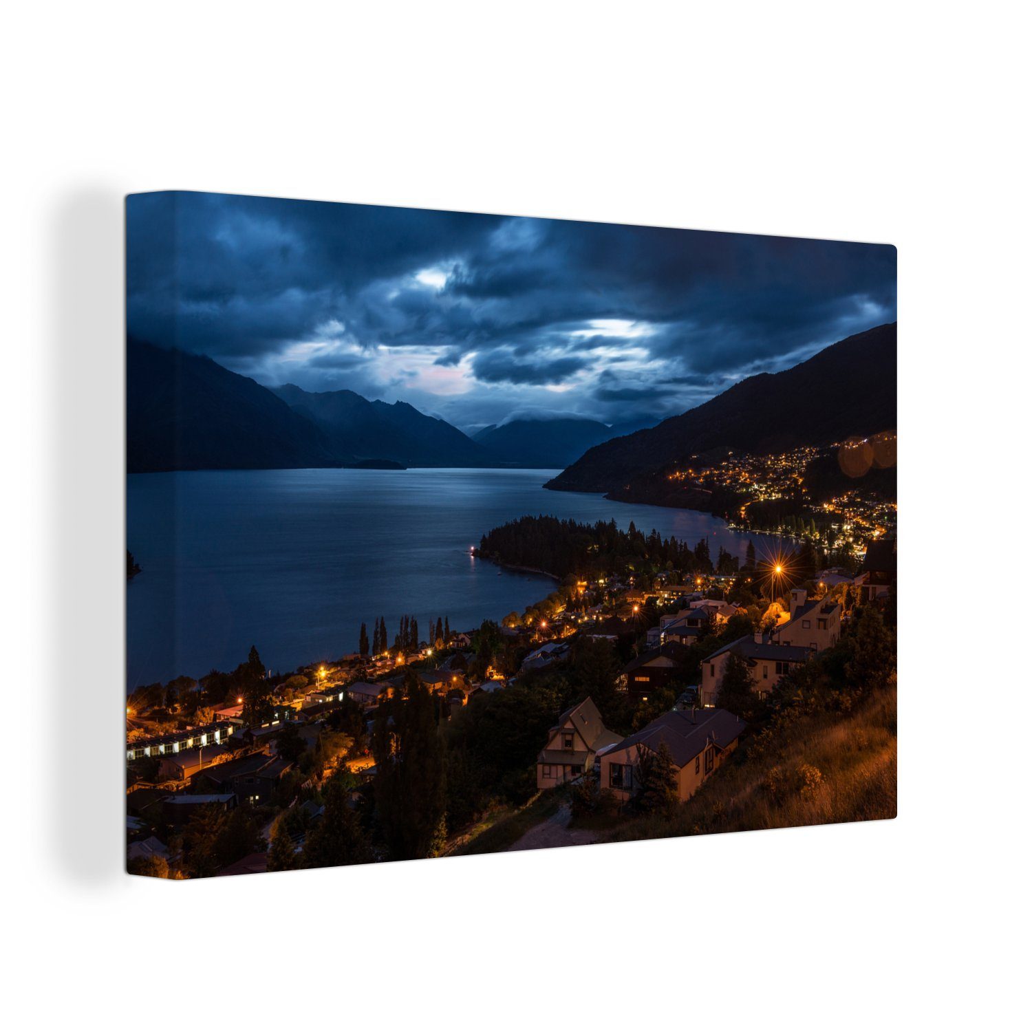 OneMillionCanvasses® Leinwandbild Wasser - Luft - See, (1 St), Wandbild Leinwandbilder, Aufhängefertig, Wanddeko, 30x20 cm