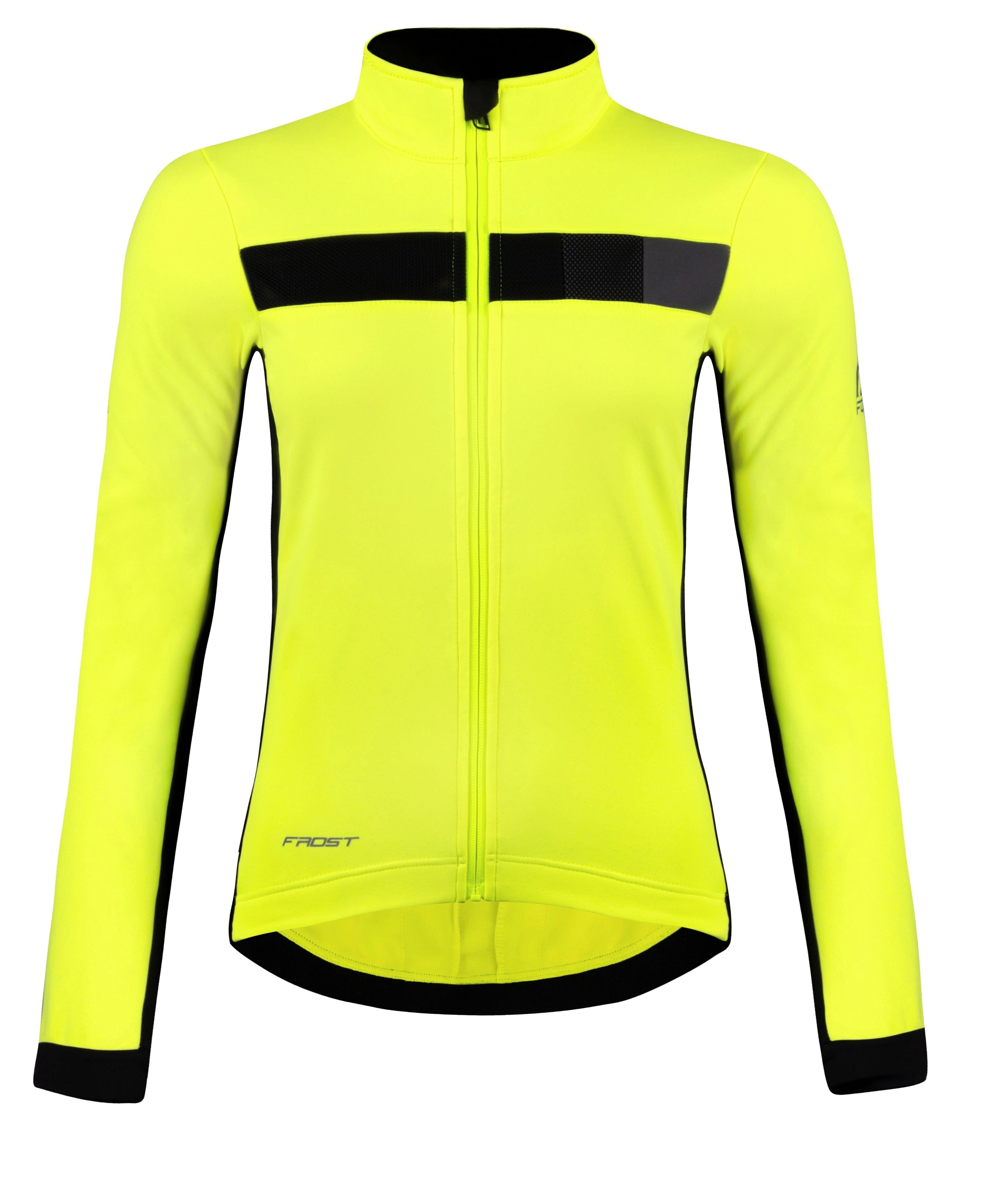 FORCE Fahrradjacke Jacke F FROST LADY Softshell fluor-schwarz Winter -5 °C to +5 °C