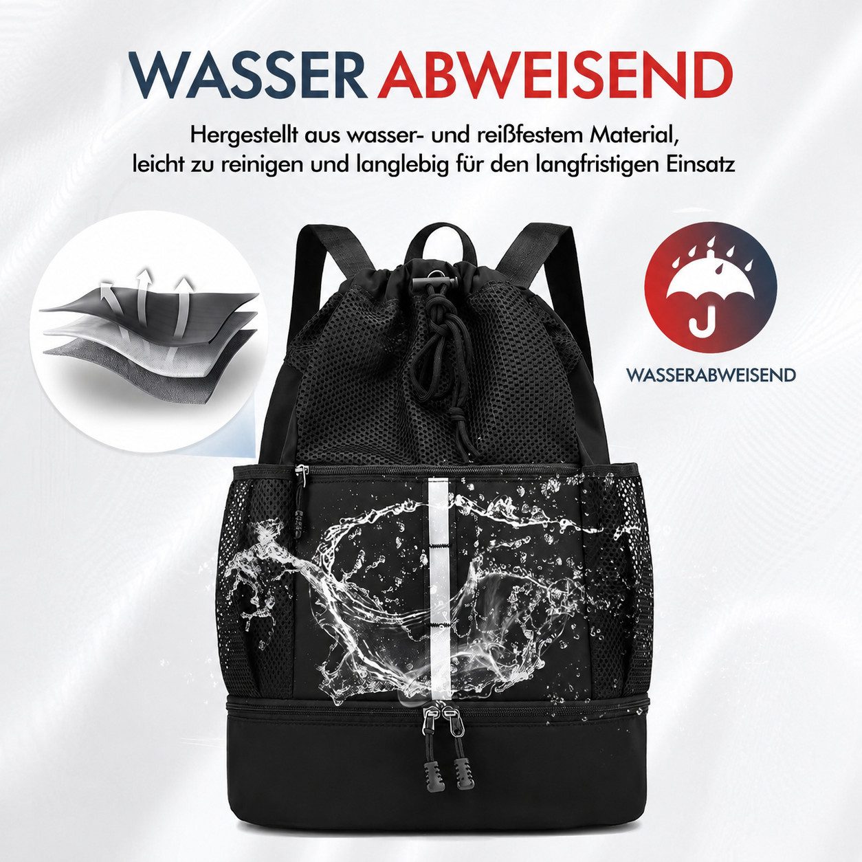 ibettertec Freizeittasche Sporttasche Rucksack Große mit Schuhfach für Fitness Reisen Basketball (Perfekte Kombination aus Rucksack und Sporttasche), geeignet für Basketball, Fußball, Fitnessstudio und Reisen