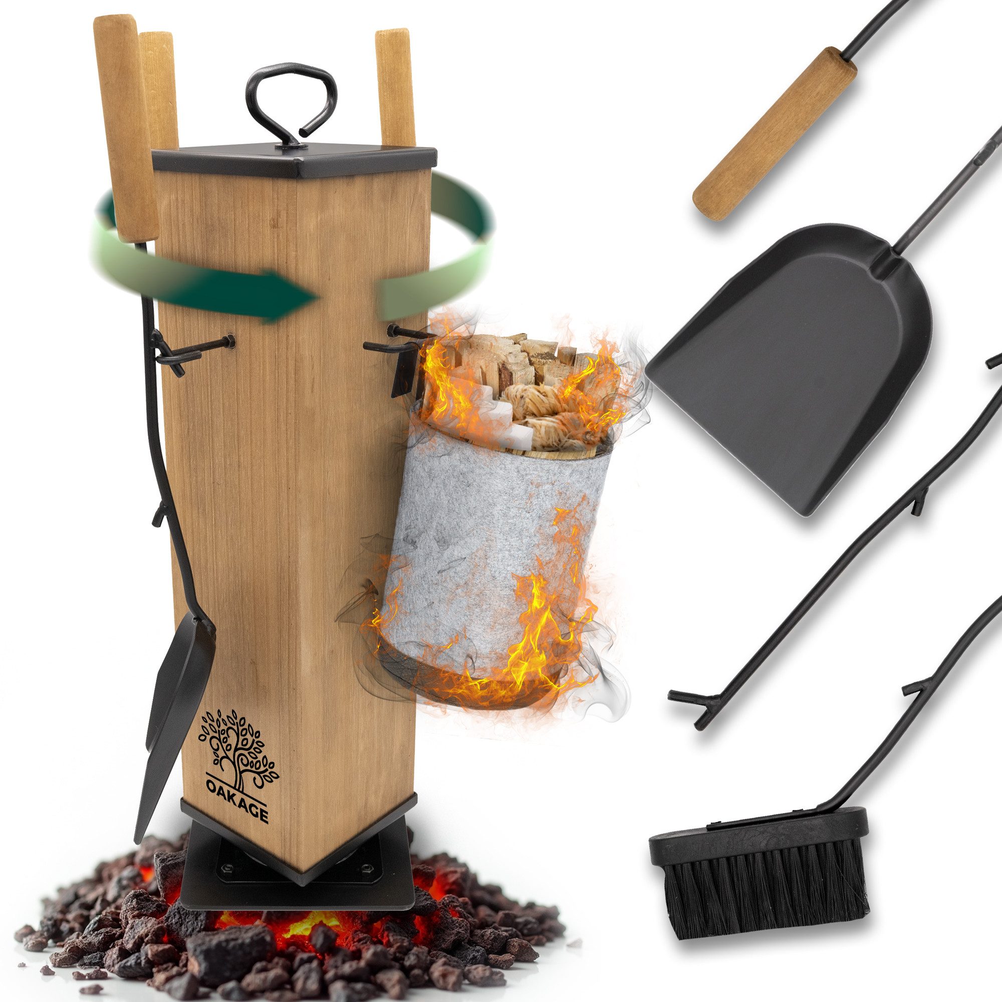 OAKAGE Kamingarnitur Kaminbesteck – Stilvolles Design günstig online kaufen