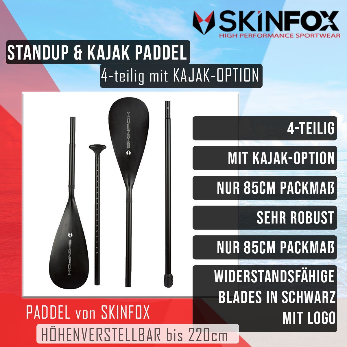 SKINFOX SUP-Paddel Paddel Skinfox SUP-/Kajak ALU