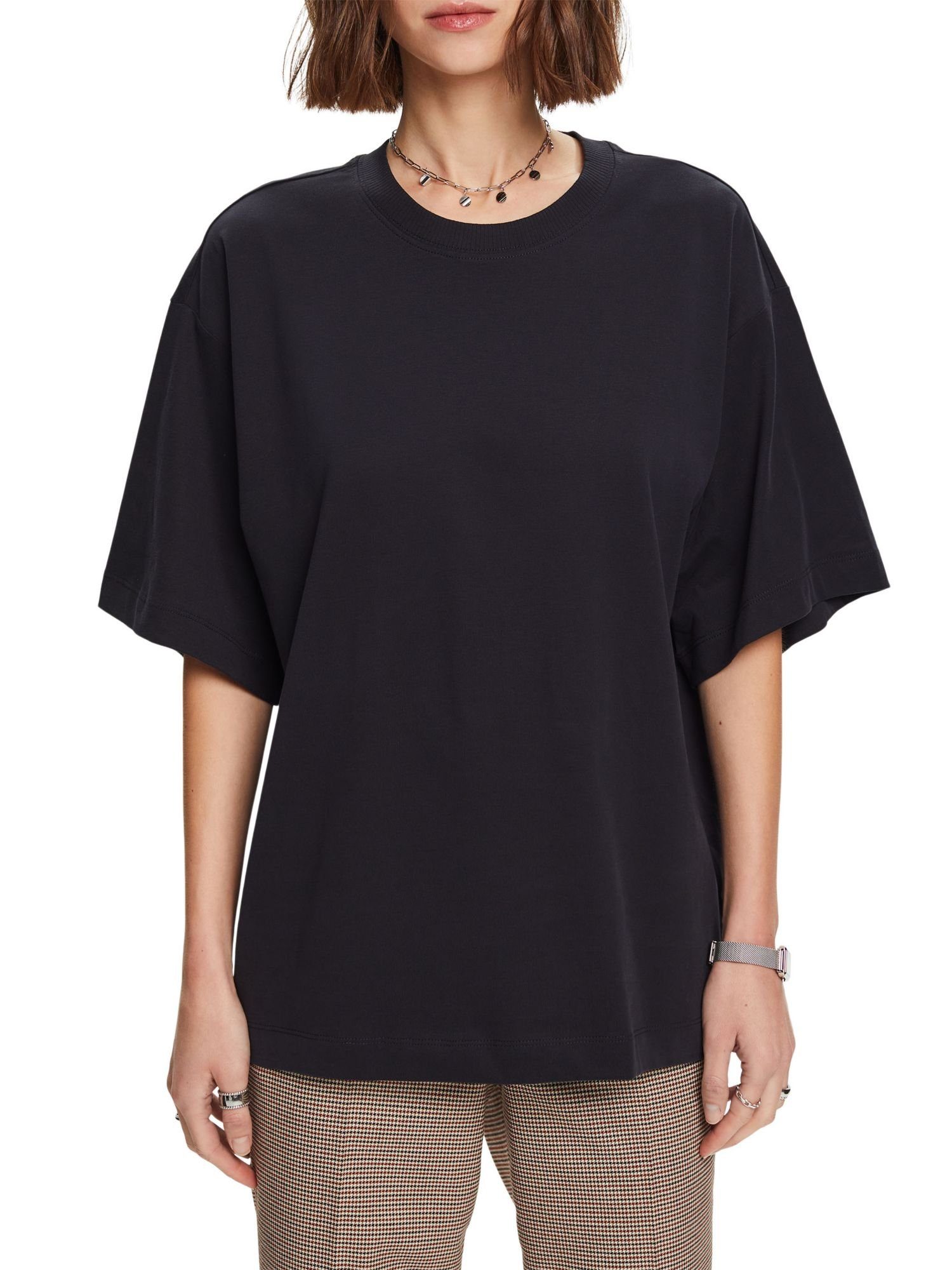 Esprit by BLACK (1-tlg) edc T-Shirt T-Shirt aus Oversized Baumwolle