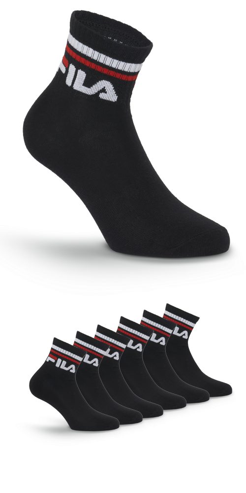 Fila Kurzsocken UNISEX QUARTER PLAIN SOCKS (6-Paar) mit Logo-Schriftzug günstig online kaufen