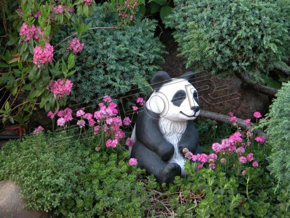 JVmoebel Skulptur Garten Dekoration Statue Stein Figuren Terrasse Deko Panda Figur