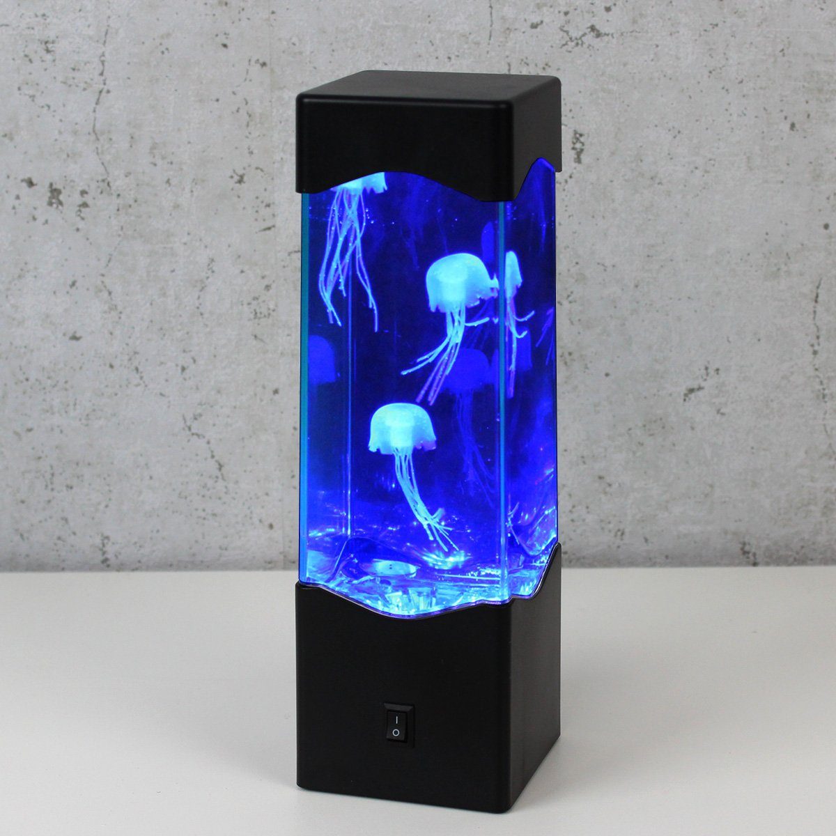 SATISFIRE LED Dekolicht Jellyfish Lampe Aquarium 3 schwebende Quallen Dekoleuchte USB blau, LED Classic, blau