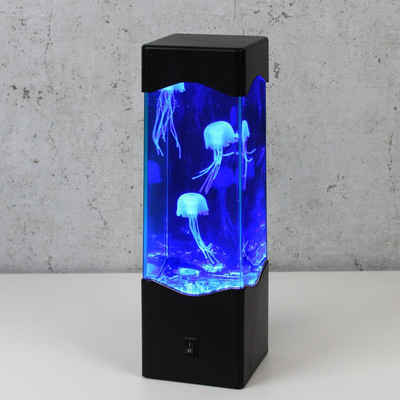 SATISFIRE LED Dekolicht Jellyfish Lampe Aquarium 3 schwimmende Quallen Dekoleuchte USB blau, LED Classic, blau