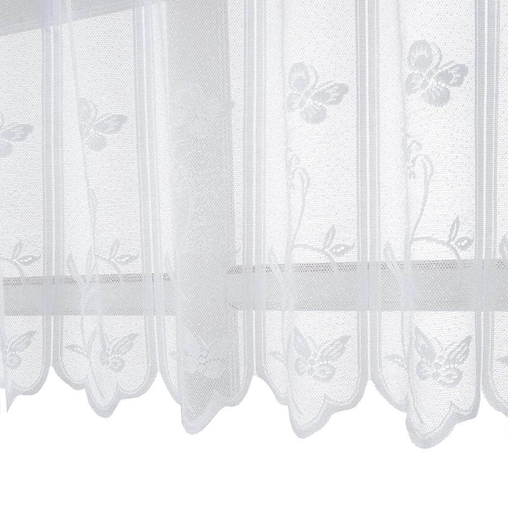 Kaket Scheibengardine transparent Jacquard gardine mit Blumen, Waschbar (1 günstig online kaufen