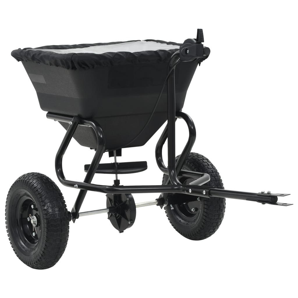 vidaXL Streuwagen Handstreuwagen Salzstreuer zum Ziehen PVC Stahl 125x74x79cm 45L Düngew