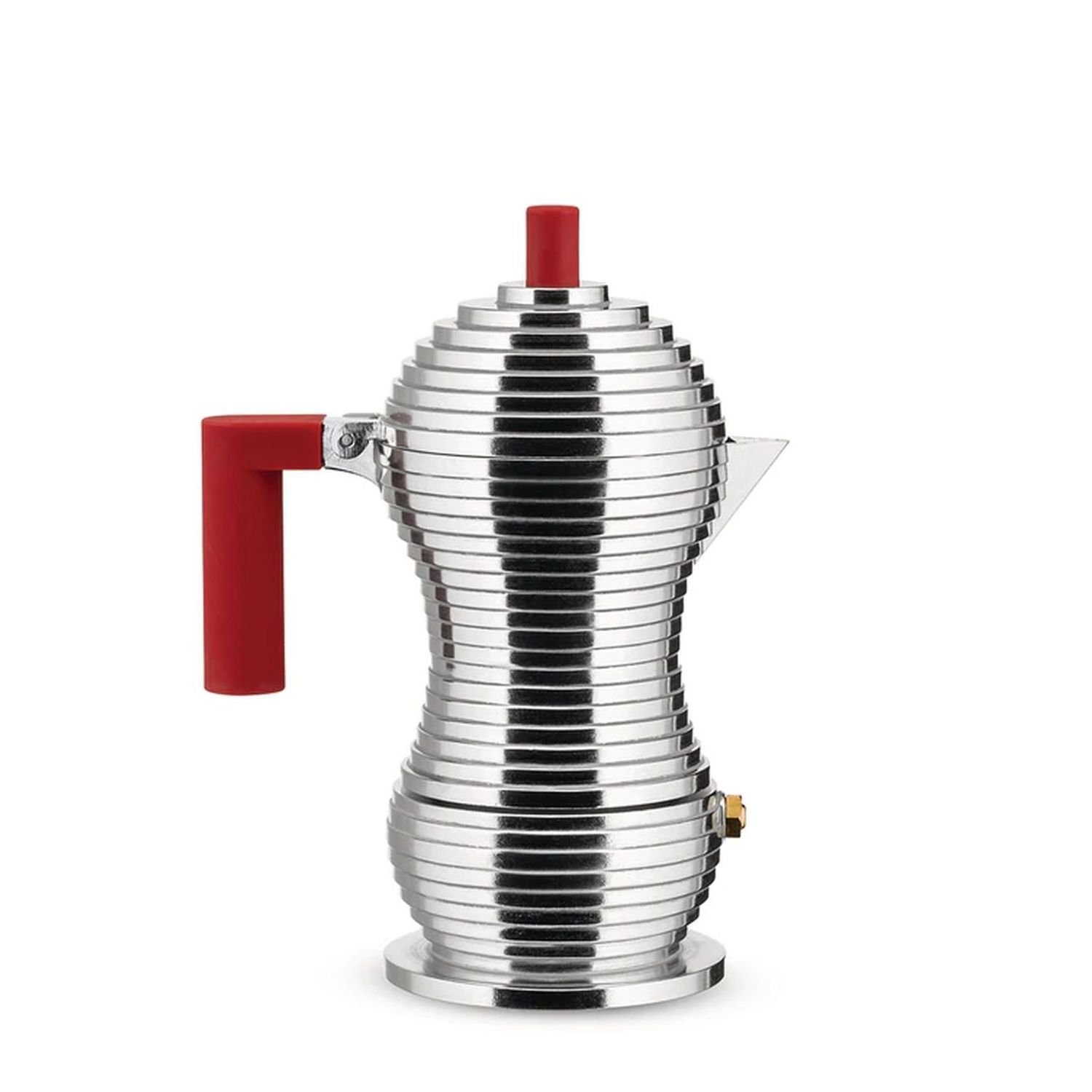 Alessi Espressokocher Pulcina Rot für 3 Tassen, 0,15l Kaffeekanne