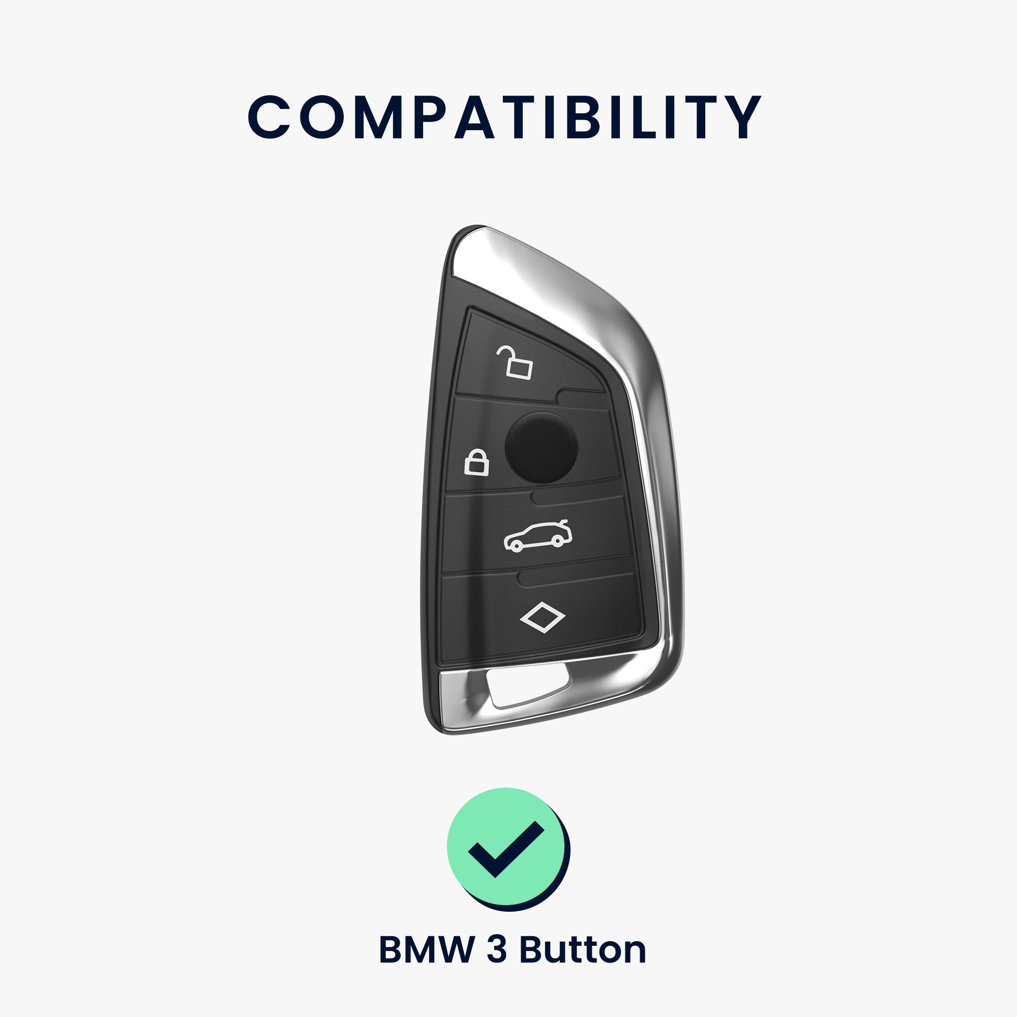 kwmobile Schlüsseltasche Hülle - Schutzhülle Schlüsselhülle BMW, Autoschlüssel Case Cover Hardcover für