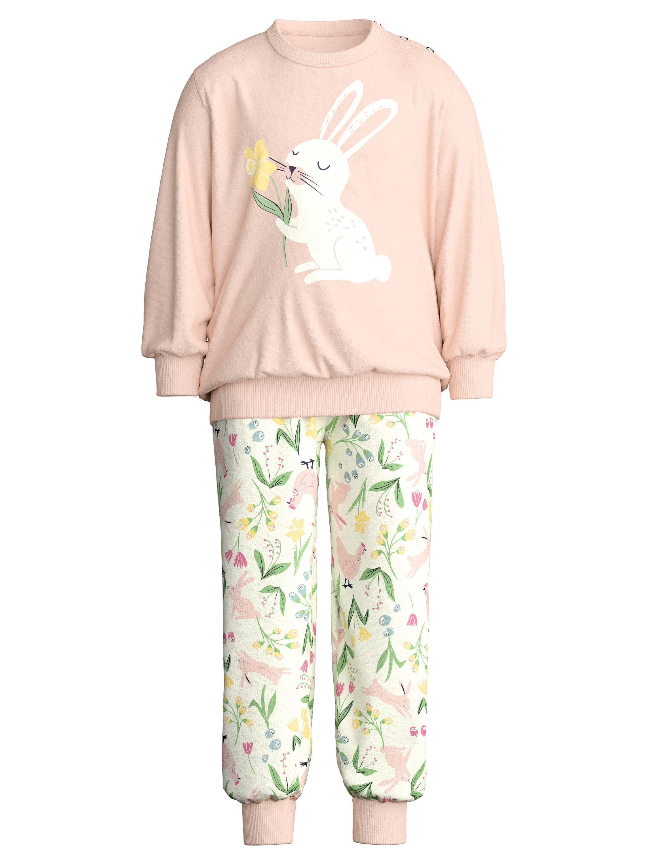 CALIDA Pyjama Toddlers Easter Kinder (2 tlg) aus Baumwolle, atmungsaktiv, pflegeleicht, mit weichen Bündchen