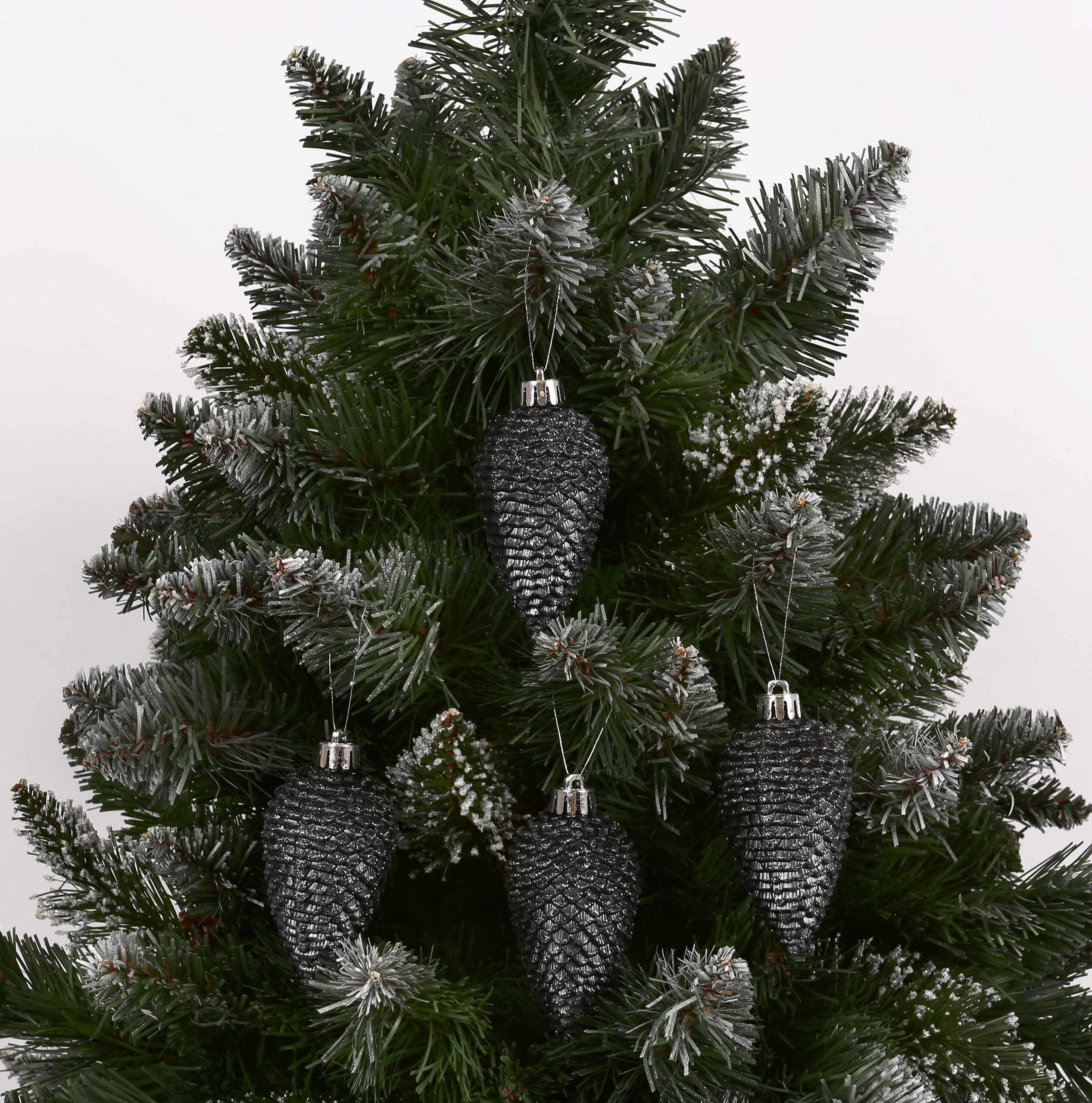 Pack Schwarze Stück Sarcia.eu den Weihnachtsbaumkugel Weihnachtsbaum x 1 Zapfen 4 für