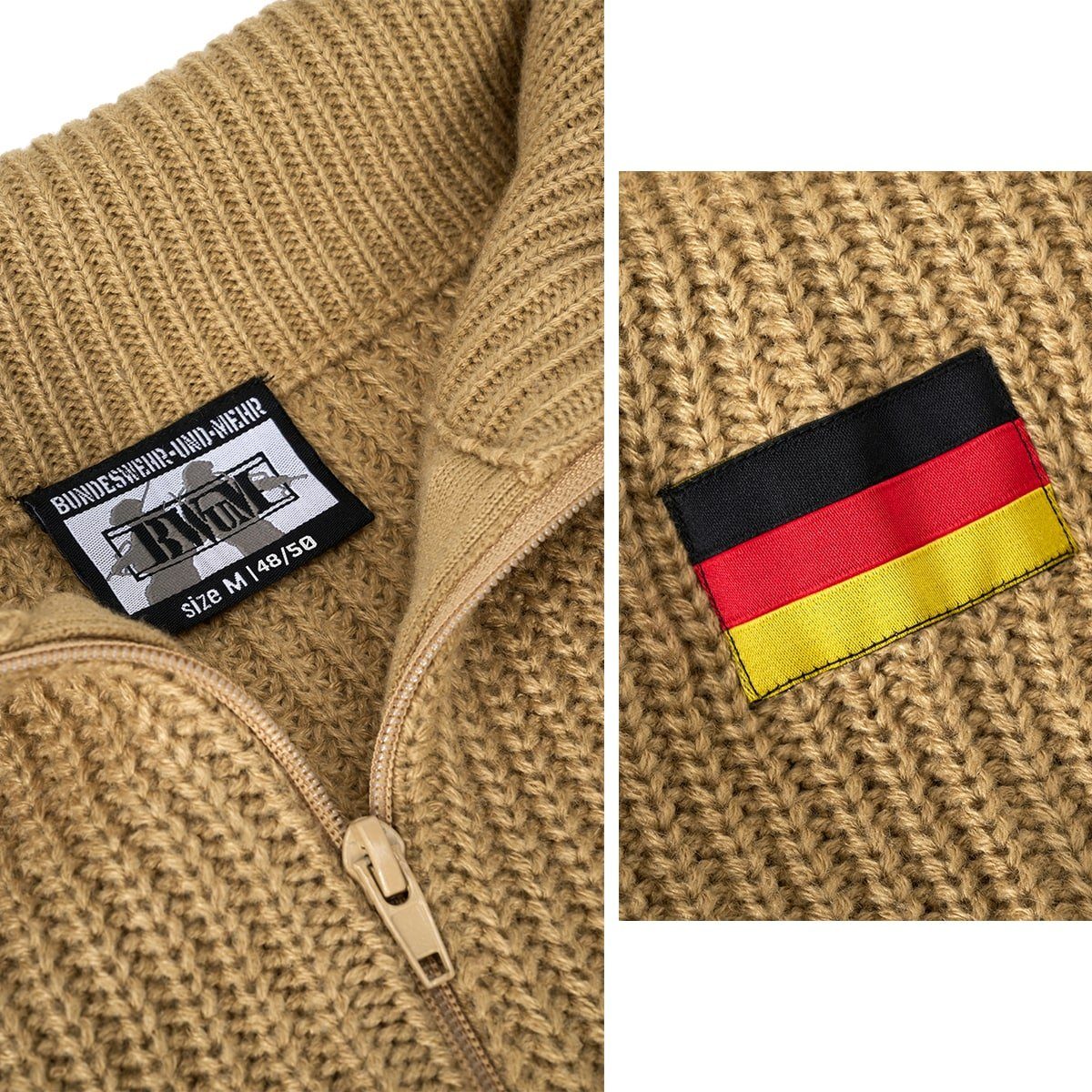 BWuM Strickpullover BWuM Bundeswehr Troyer mit Flaggen günstig online kaufen