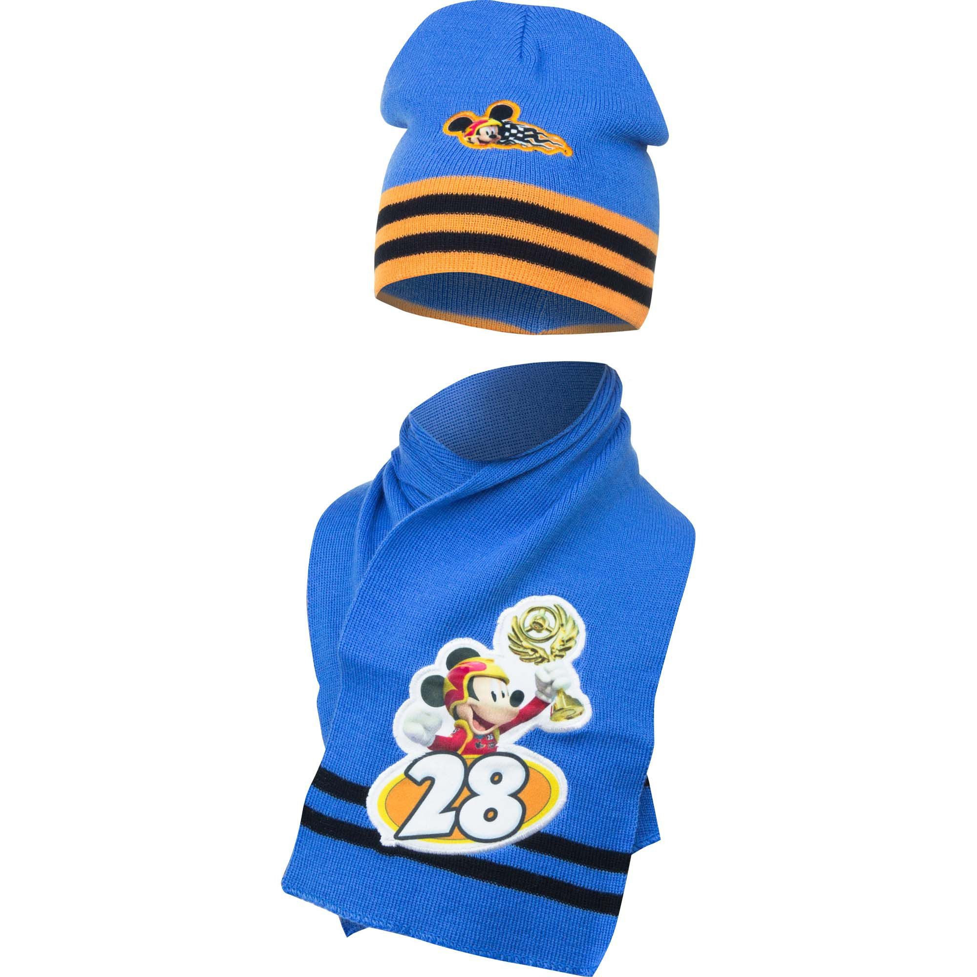 Disney Mickey Mouse Mütze & Schal Mütze und Schal Set Stylisches Winteraccessoire für Kinder