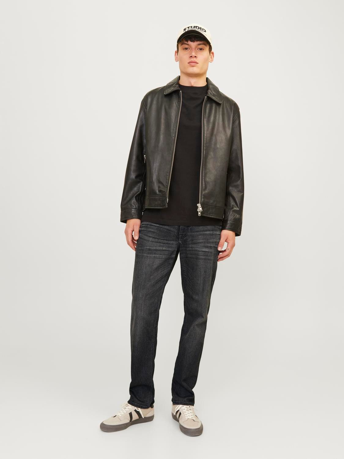Jack & Jones Regular-fit-Jeans JJICLARK mit Used-Look und Stretch für den Alltag mit Abriebeffekten – Bild 4 von 5