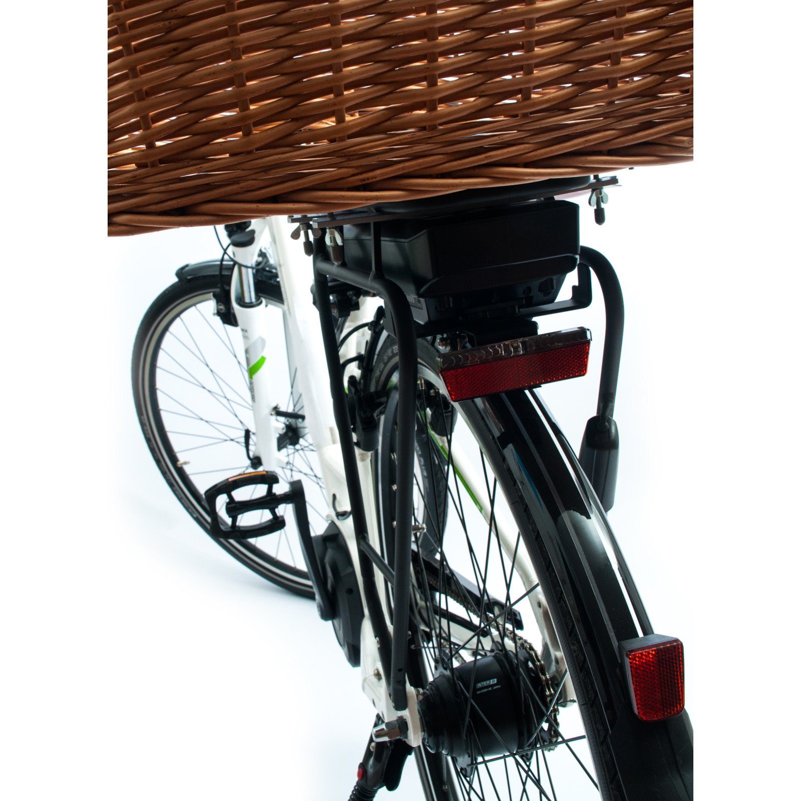 Aumüller Tierfahrradkorb Fahrrad-Tierkorb mit Halter, L: 68 cm, Gepäckträgermontage