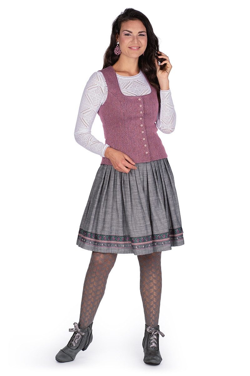 Berwin & Wolff Trachtenrock Trachtenrock - LORIANA - grau/mauve/grün – Bild 5 von 5
