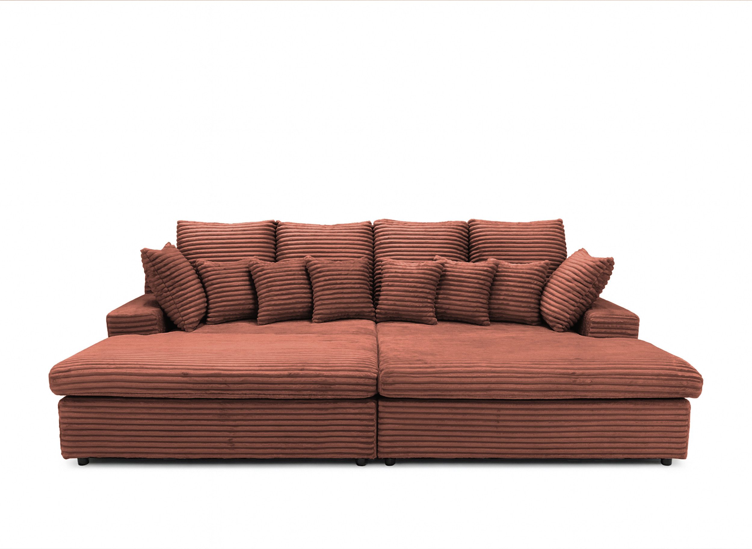 yourhouse24 Big-Sofa XXL Big Sofa LAZY Couch, Cord, mit Bettfunktion, Seite universal