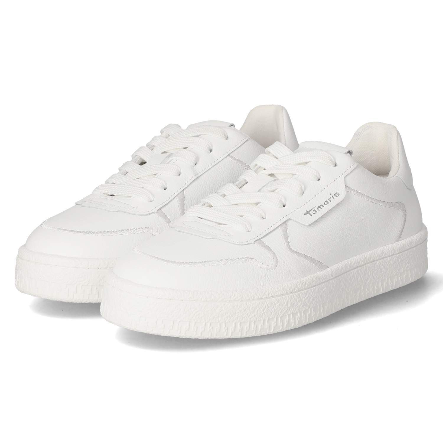Tamaris Tamaris 1-23701-45/117 Damen Glattleder weiss Schnürschuh günstig online kaufen