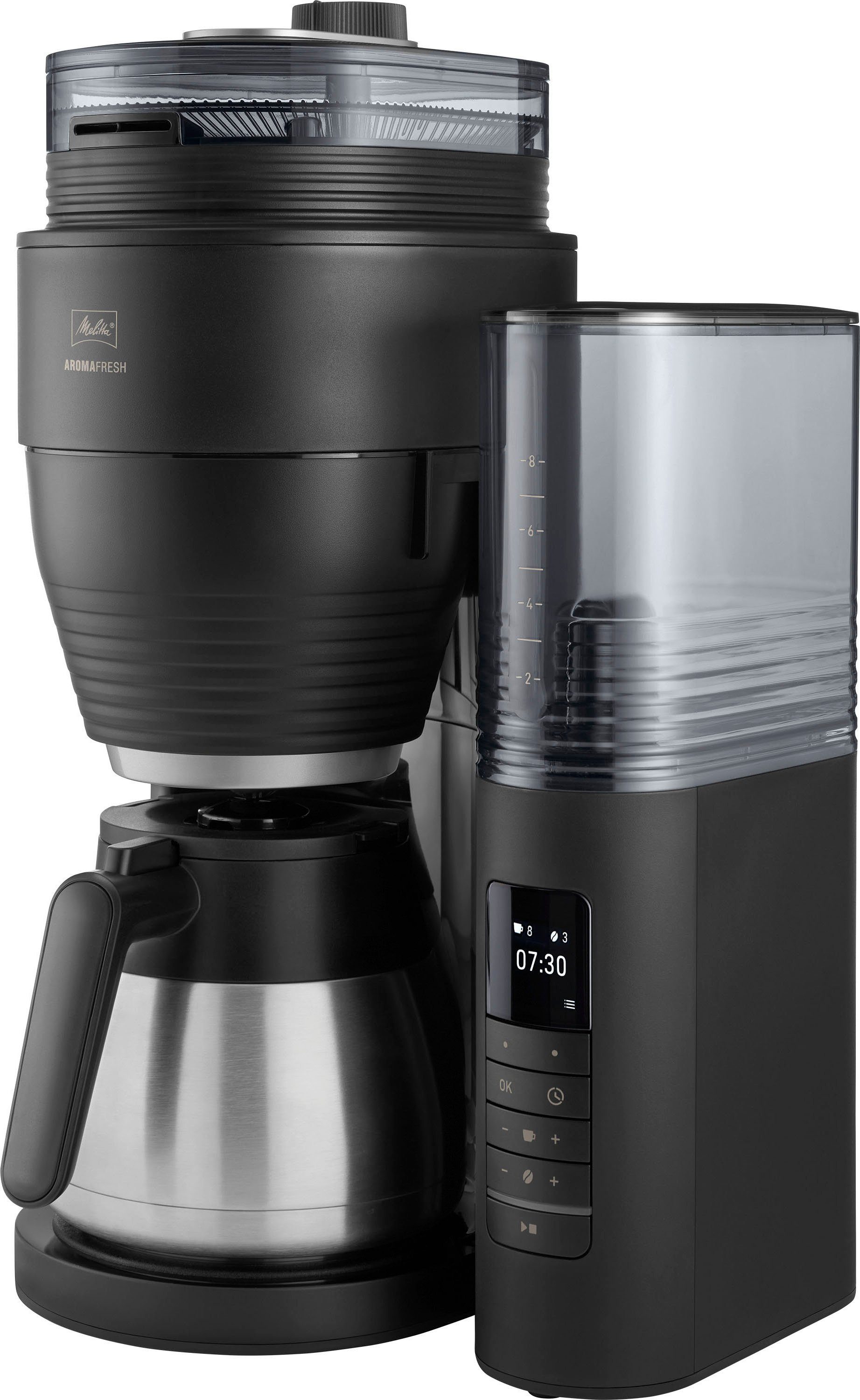 Melitta Kaffeemaschine mit Mahlwerk 1030-12, 1l Kaffeekanne, Papierfilter 1x4 – Bild 2 von 5