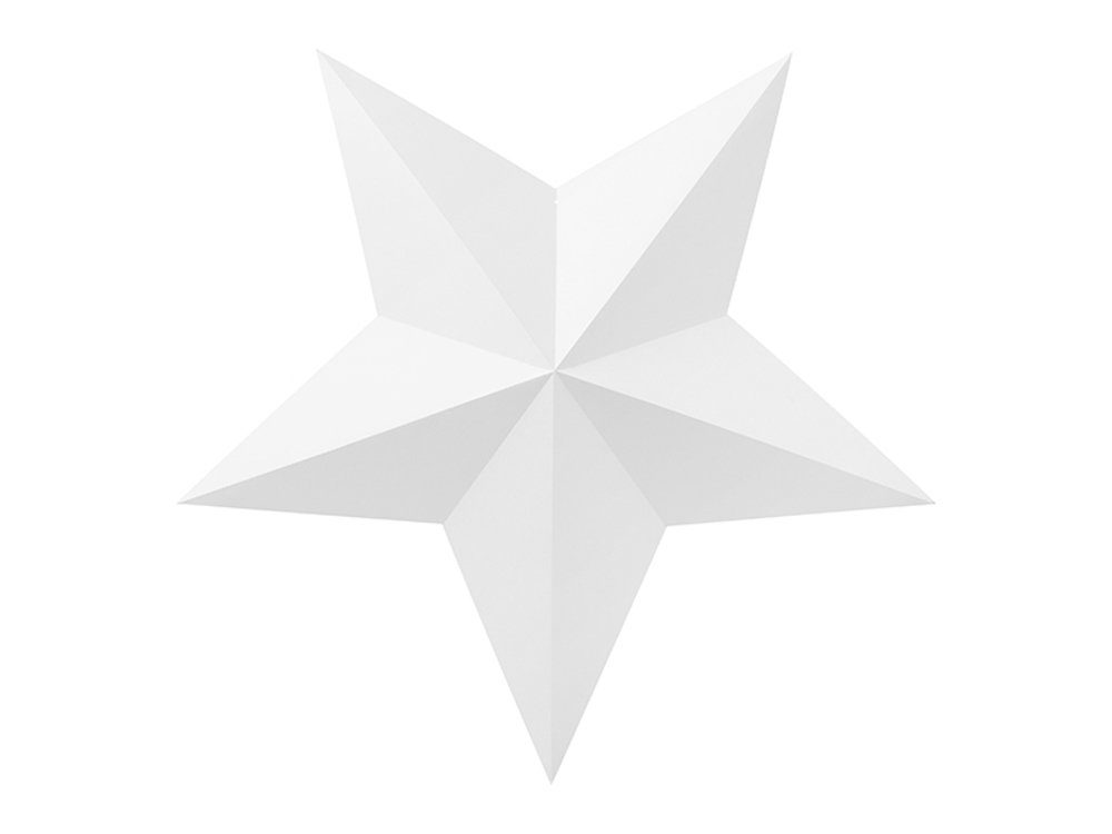 12 Konfetti - Weiß 6 Sterne partydeco Papier, 37 cm aus