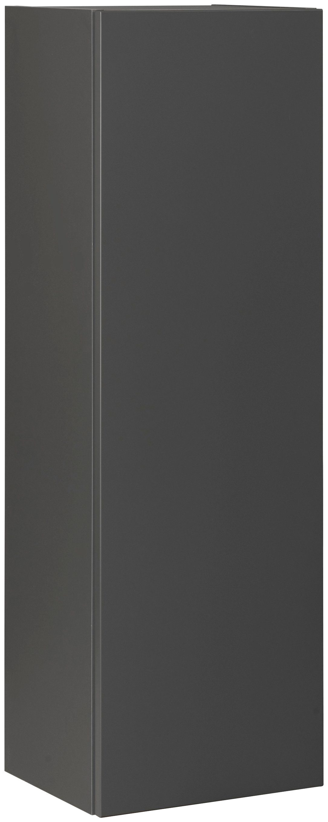 FACKELMANN Midischrank New York Badmöbel Grau Grau | Push-To-Open-Technik matt matt
