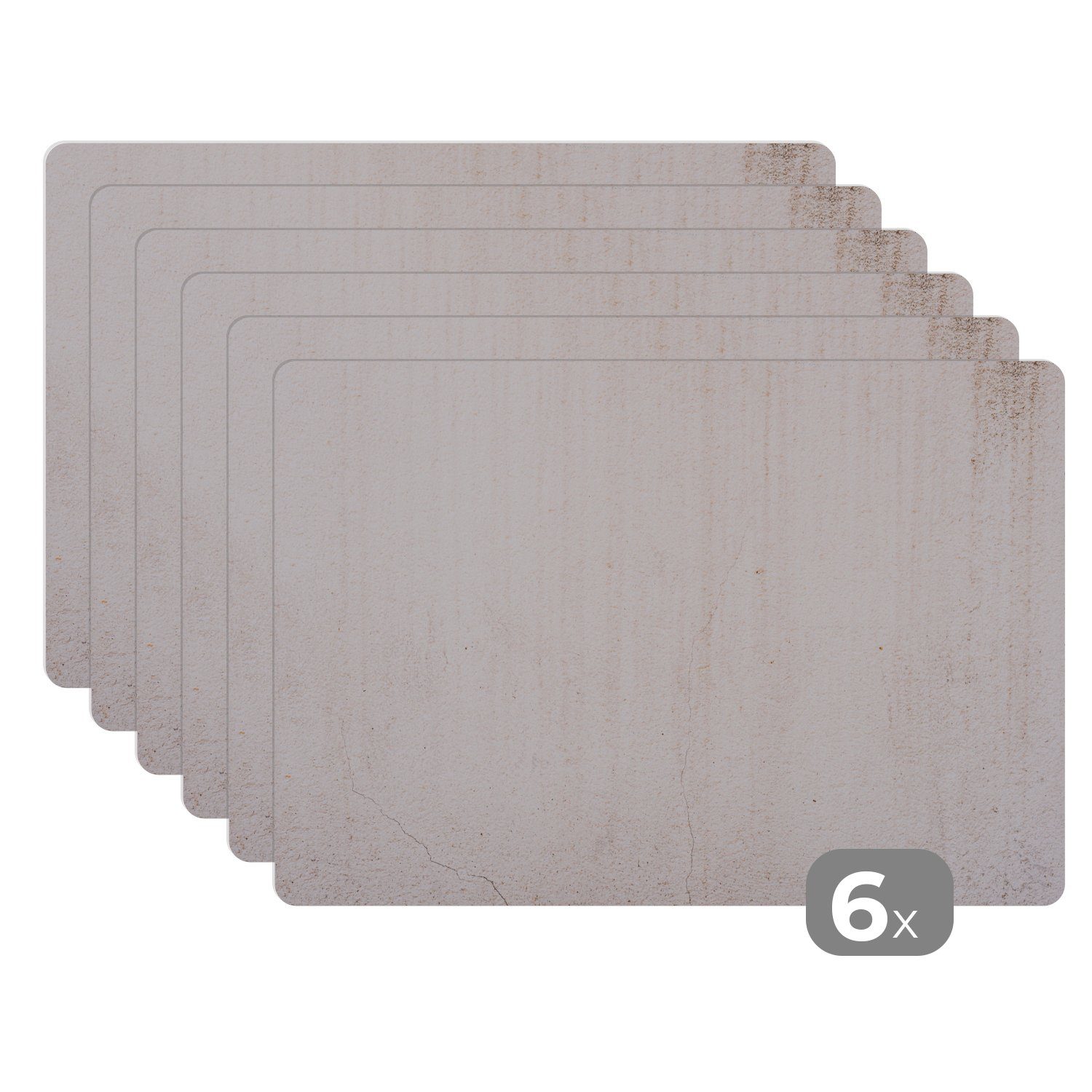 Platzset Beton - Wand - Weiß