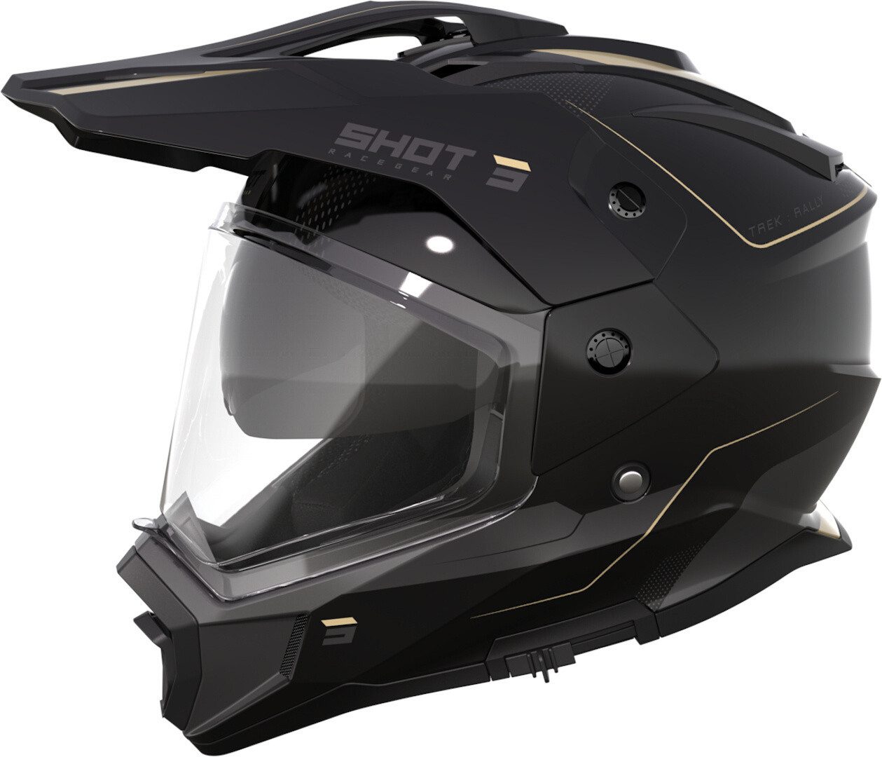 Shot Motocrosshelm Trek Rally Motocross Helm, vorbereitet für Kommunikationssystem,integriertes Sonnenvisier