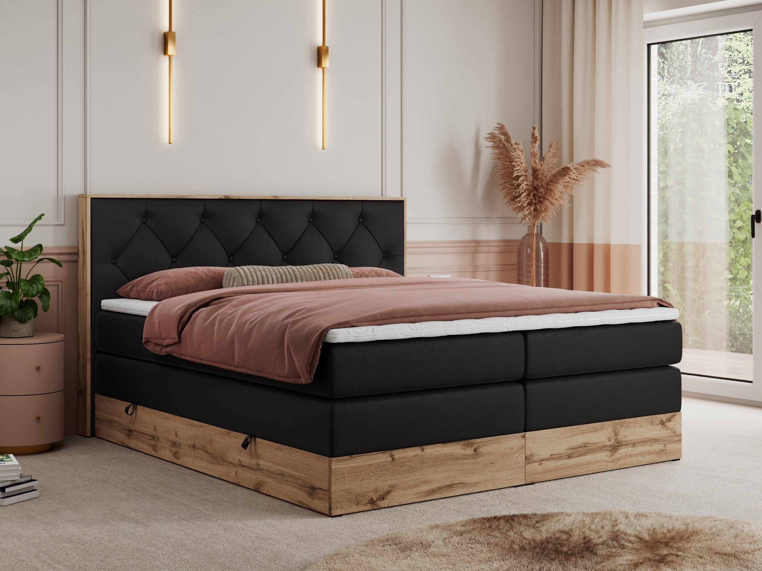 MKS MÖBEL Boxspringbett VENETO KING (Doppelbett, günstig online kaufen