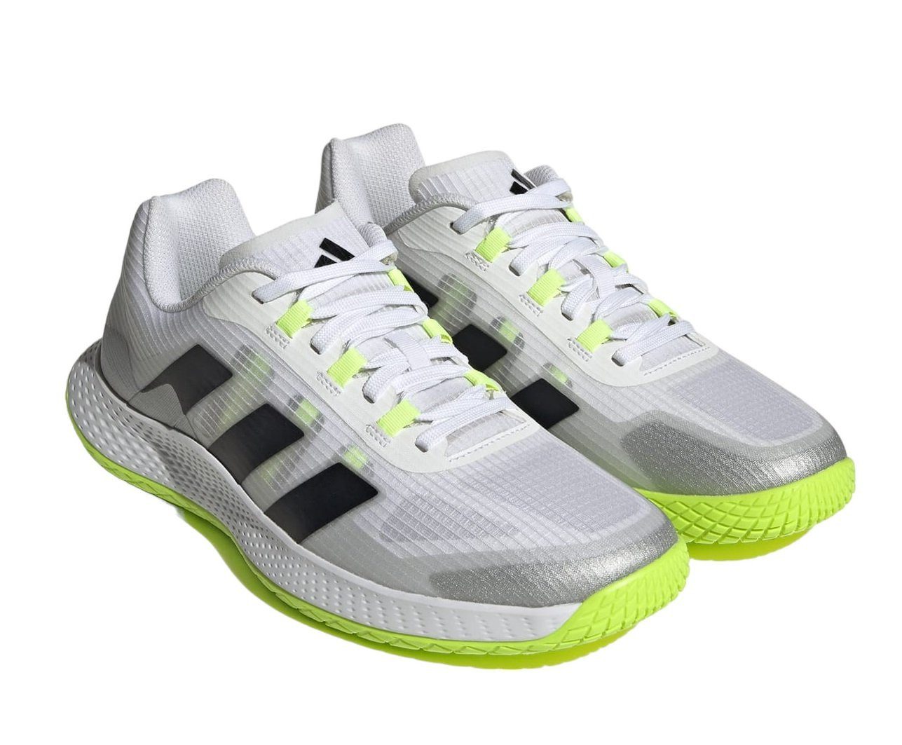 Hallen-Indoorschuhe ForceBounce 2.0 weiss/schwarz/grün Herren Squashschuh