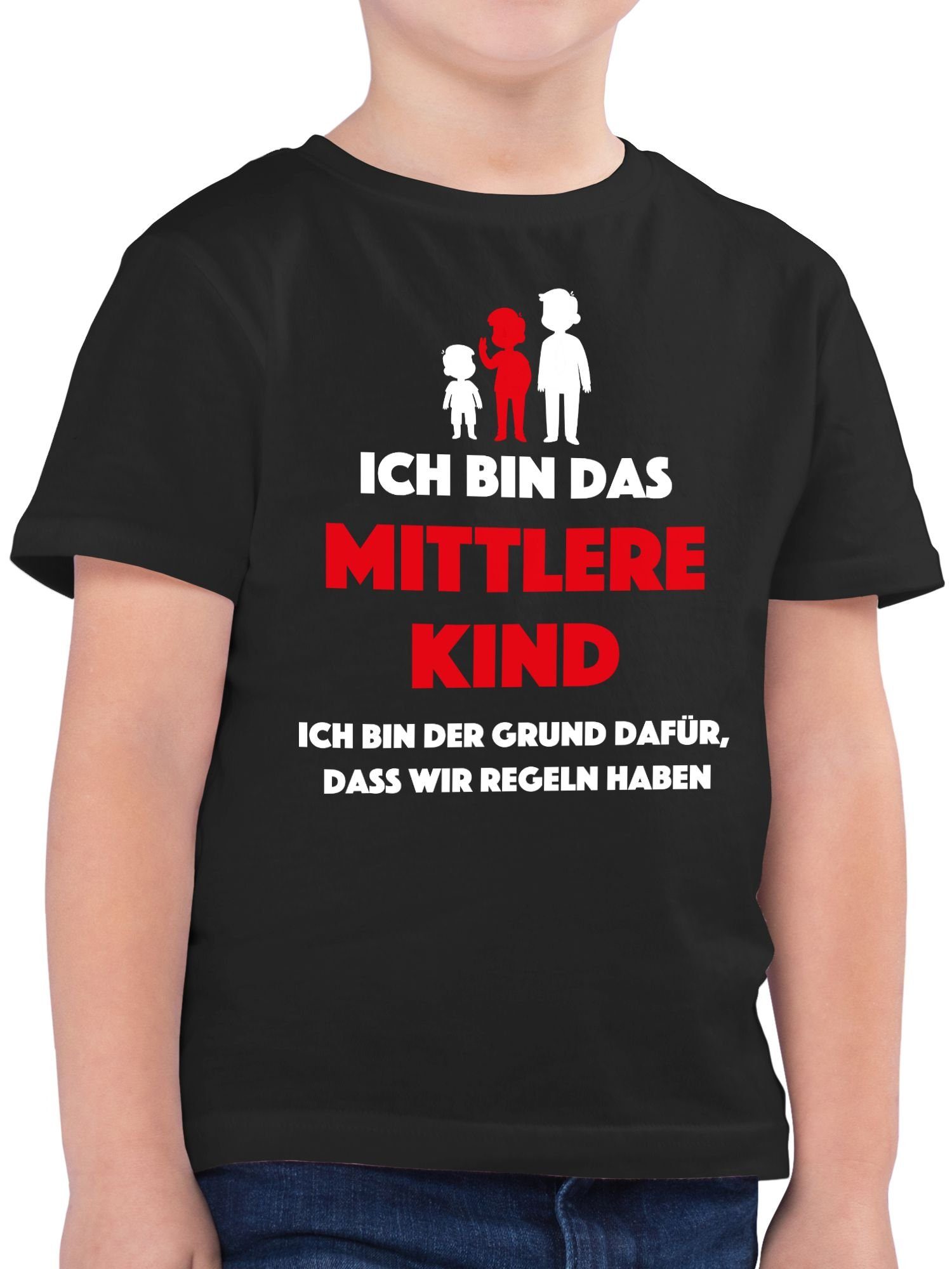 T-Shirt Ich bin das mittlere Kind. Ich bin der Grund dafür, dass wir Regeln ha